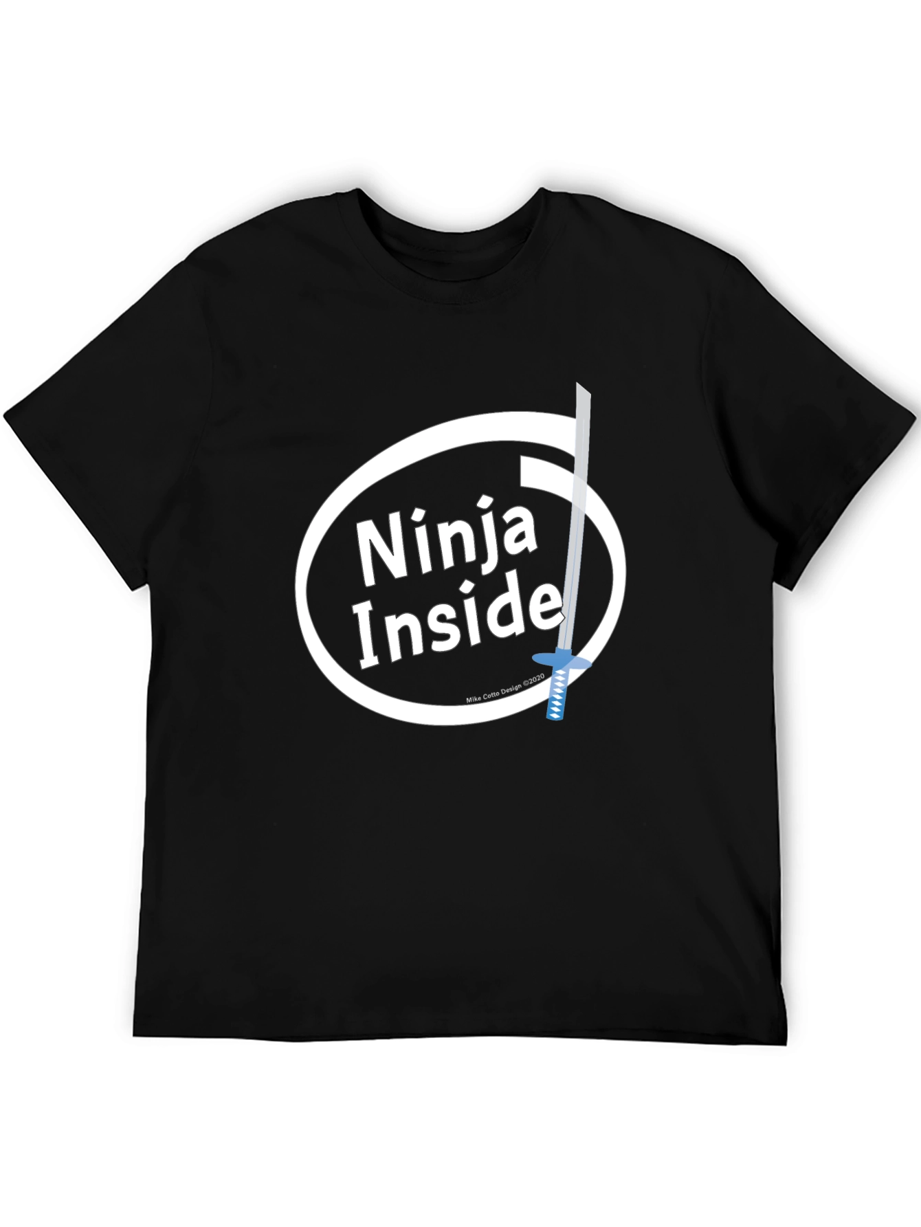 Ninja Inside Funny Intel Parody Graphic T-Shirt