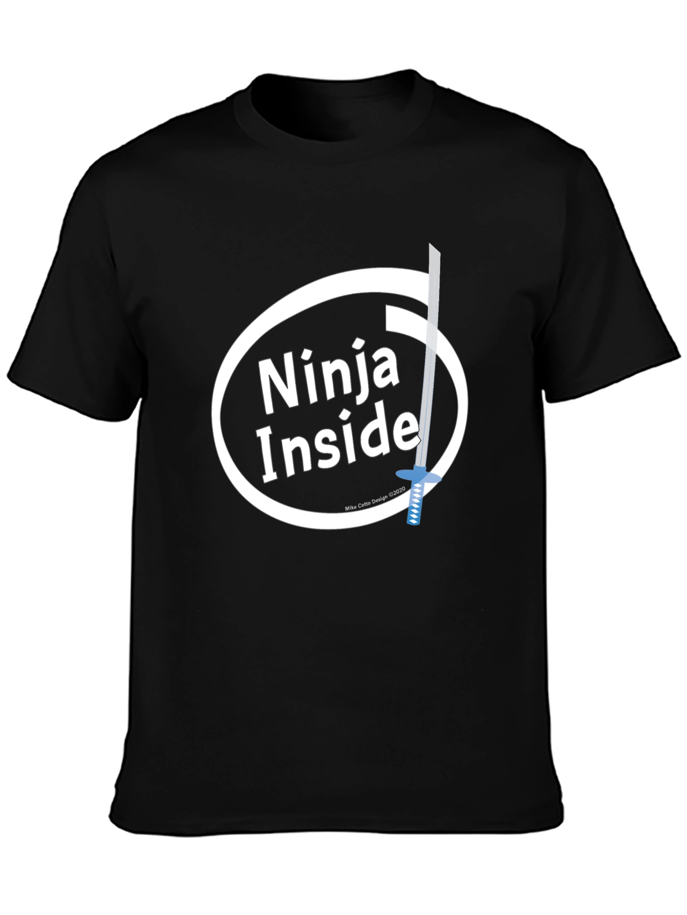 Ninja Inside Funny Intel Parody Graphic T-Shirt