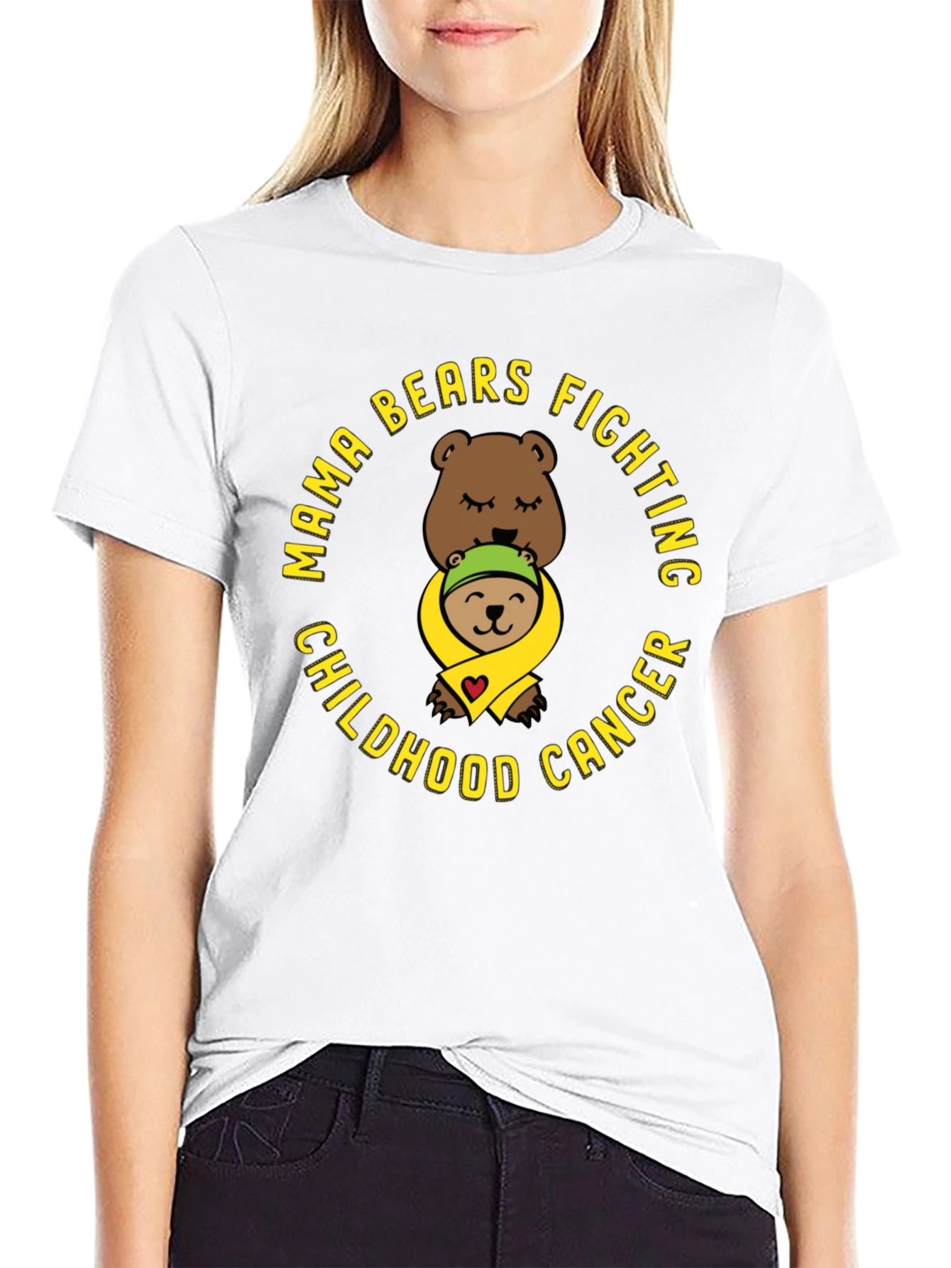 Mama Bears Fighting Childhood Cancer T-Shirt