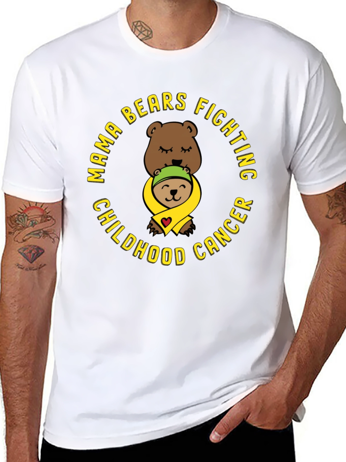 Mama Bears Fighting Childhood Cancer T-Shirt