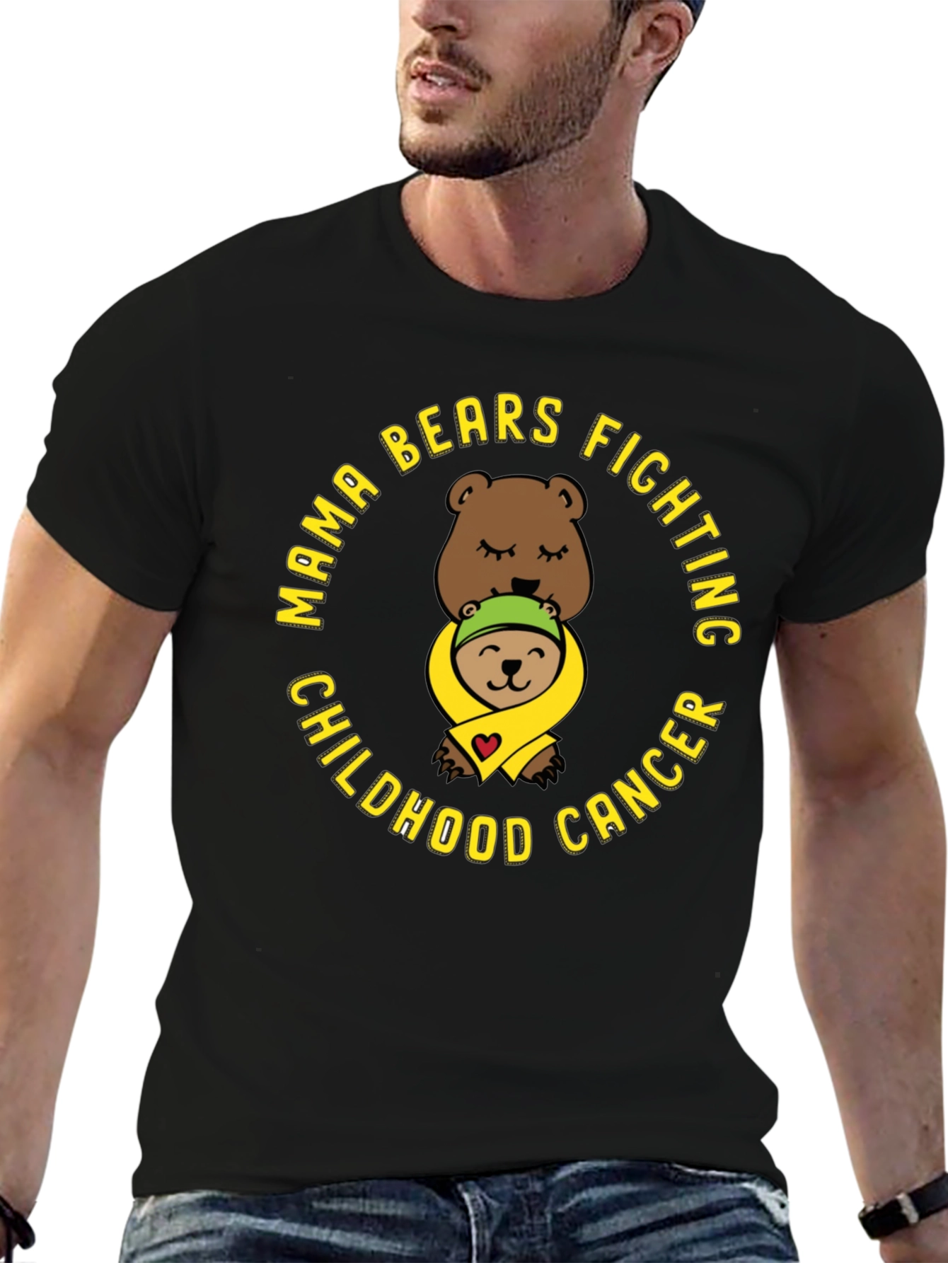 Mama Bears Fighting Childhood Cancer T-Shirt