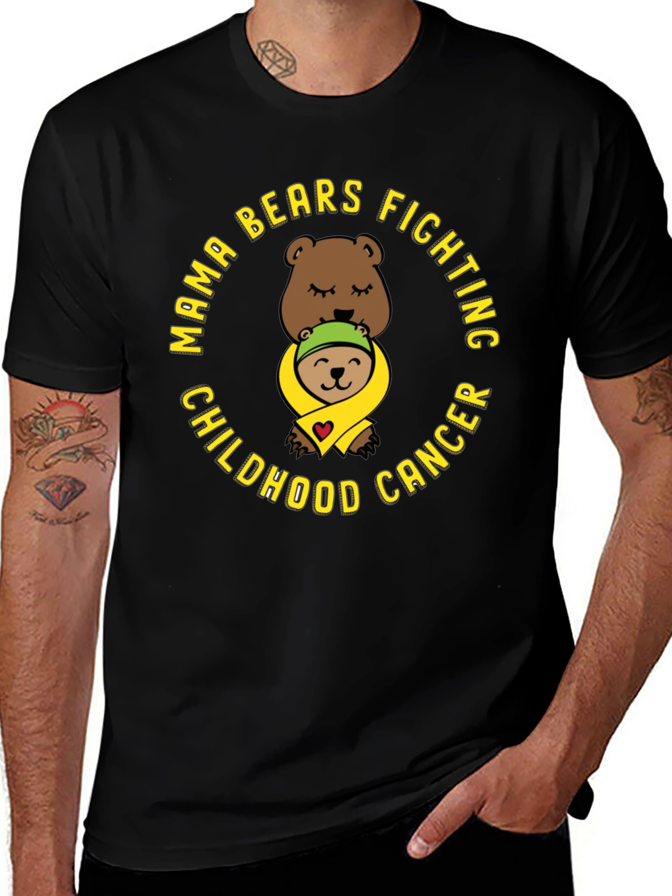 Mama Bears Fighting Childhood Cancer T-Shirt