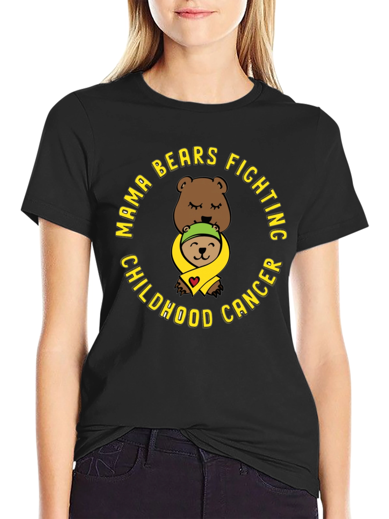 Mama Bears Fighting Childhood Cancer T-Shirt