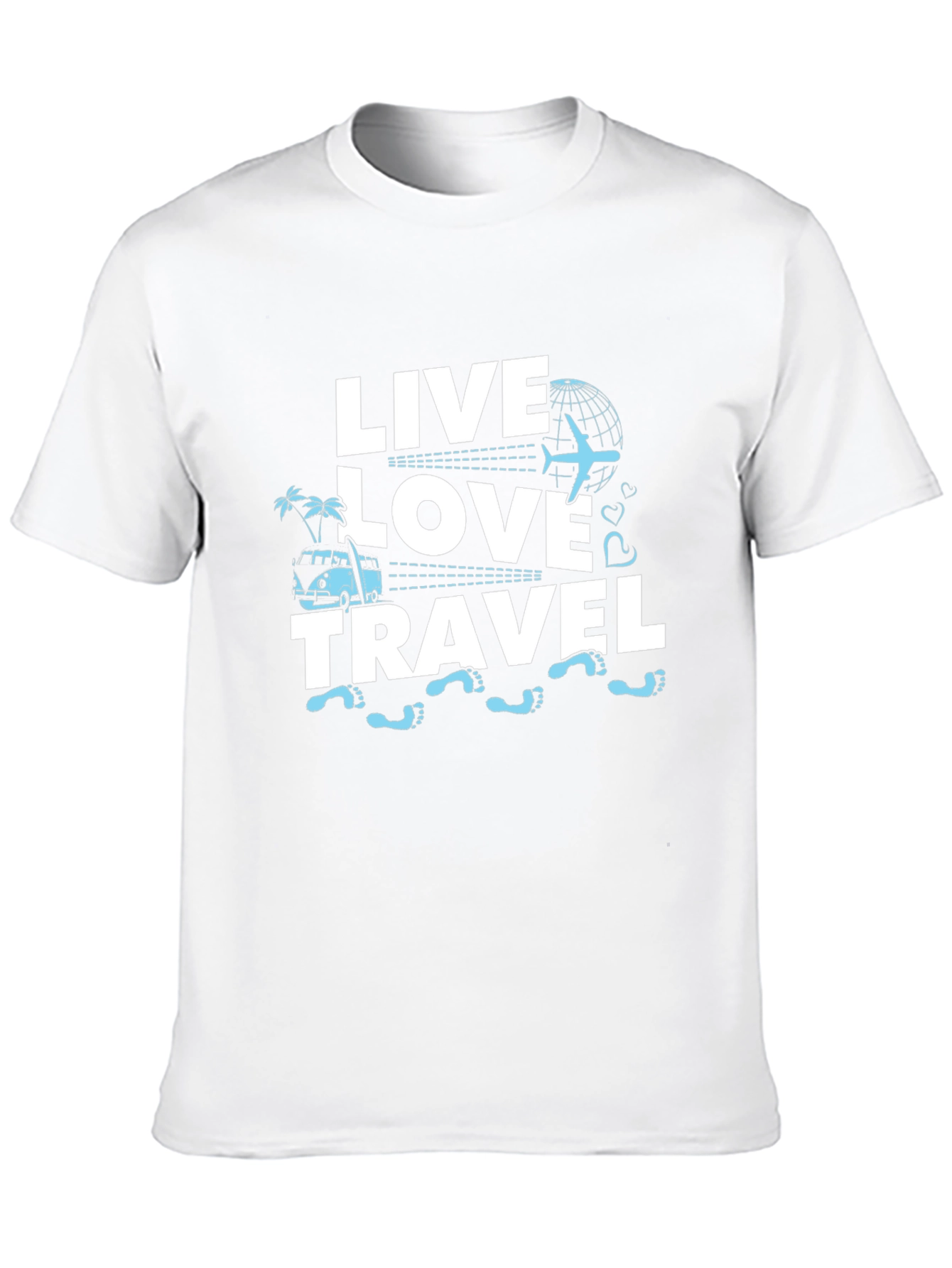 Live Love Travel Graphic Tee - Black