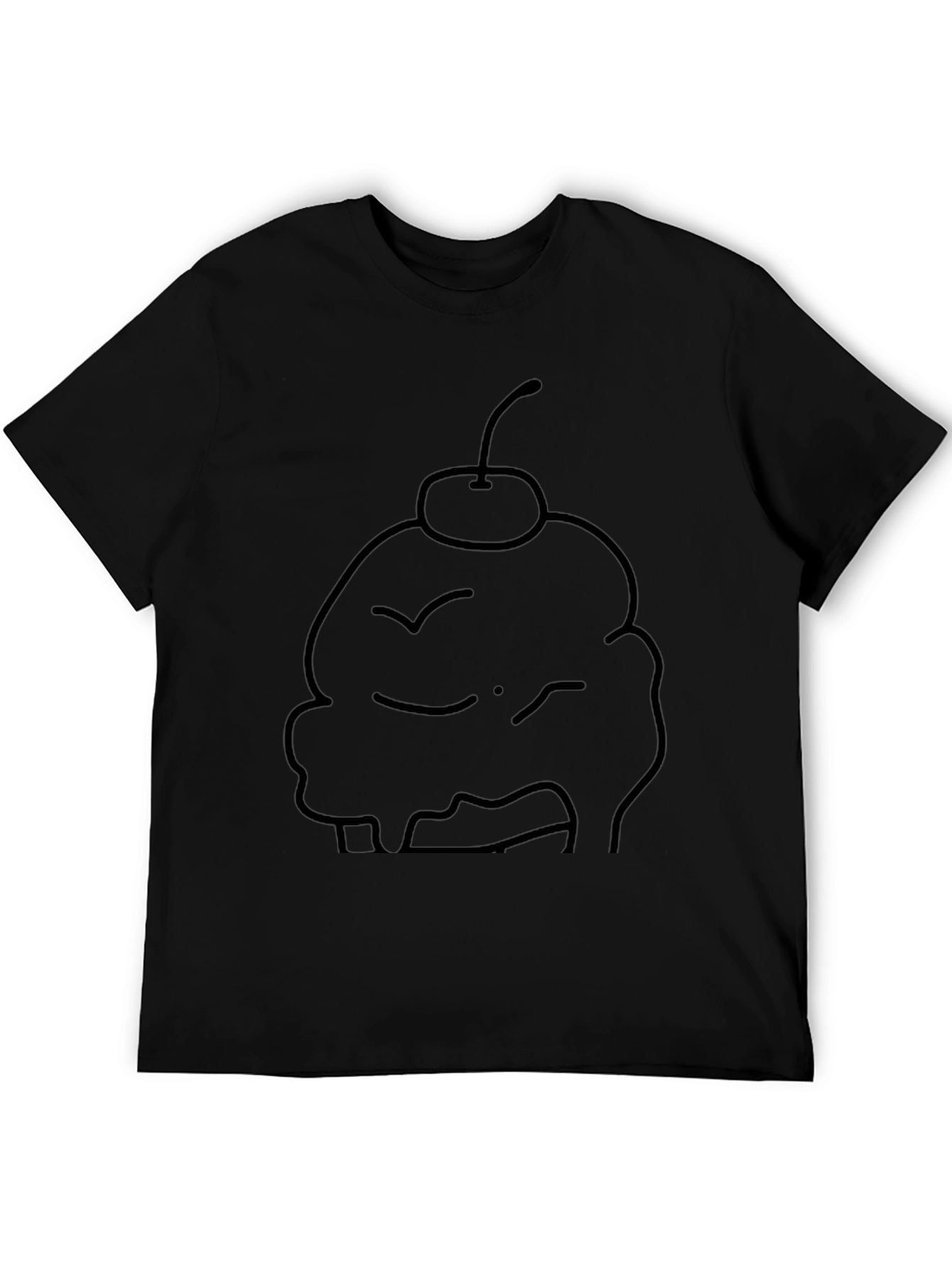 Cupcake T-Shirt - Black Cotton Graphic Tee