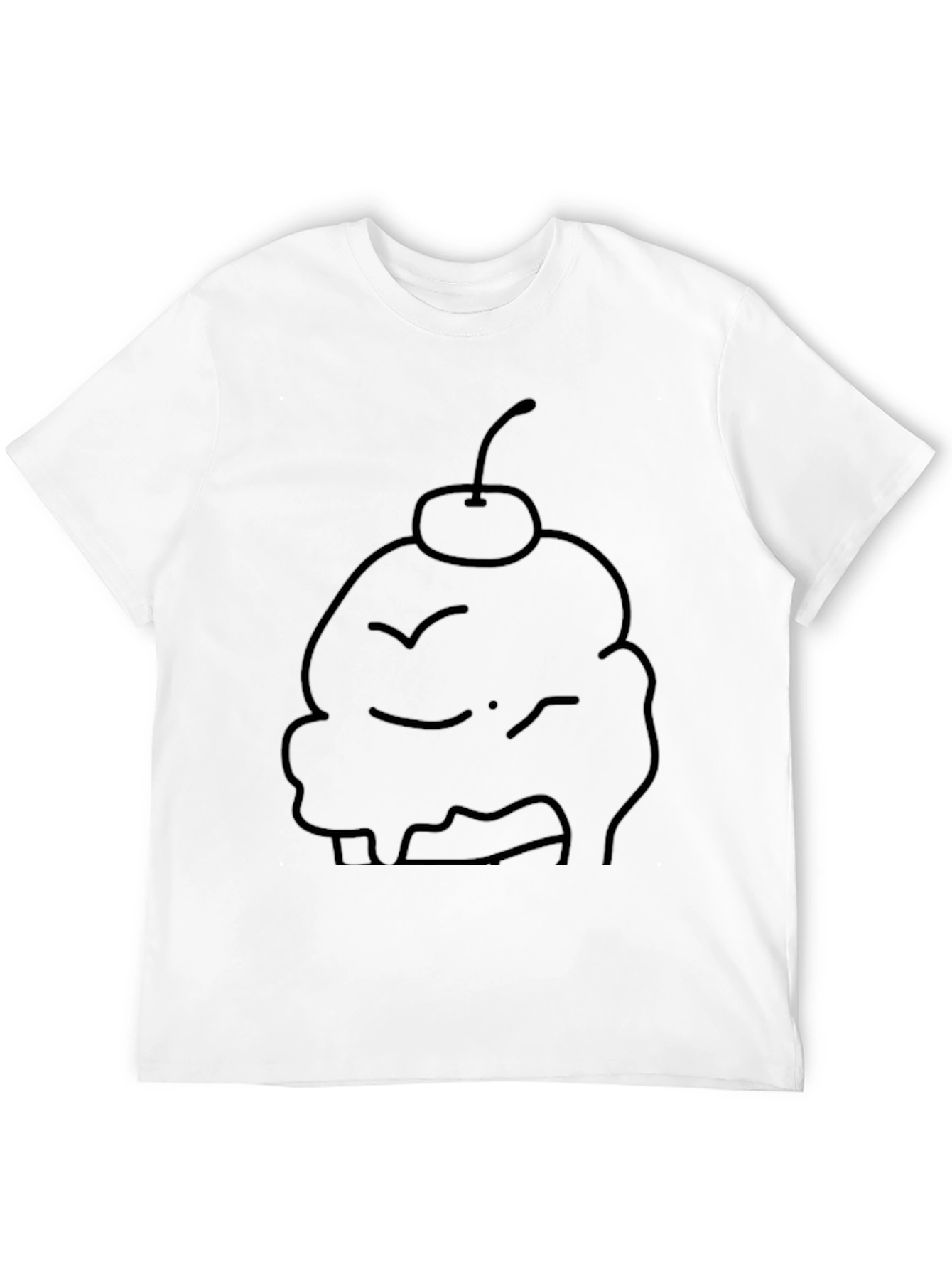 Cupcake T-Shirt - Black Cotton Graphic Tee
