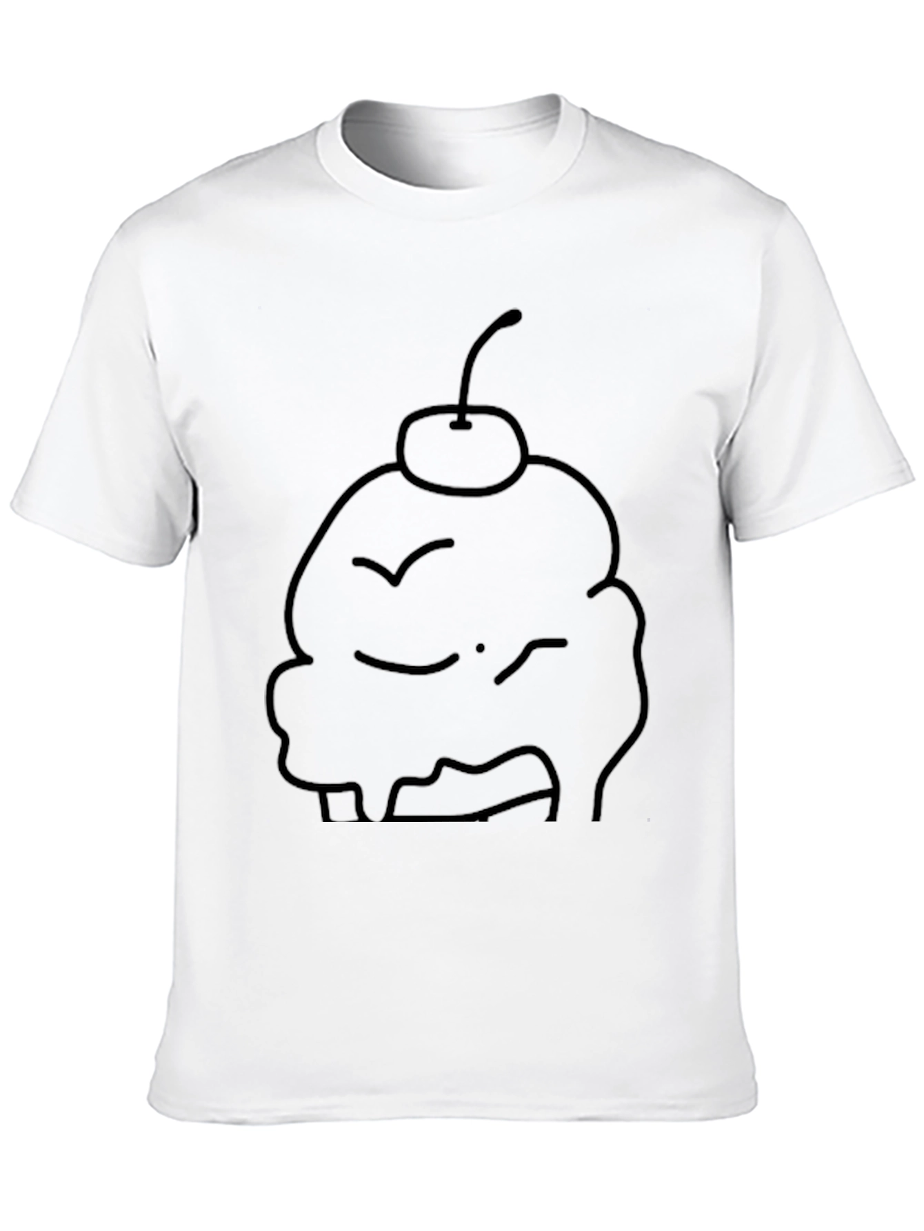 Cupcake T-Shirt - Black Cotton Graphic Tee