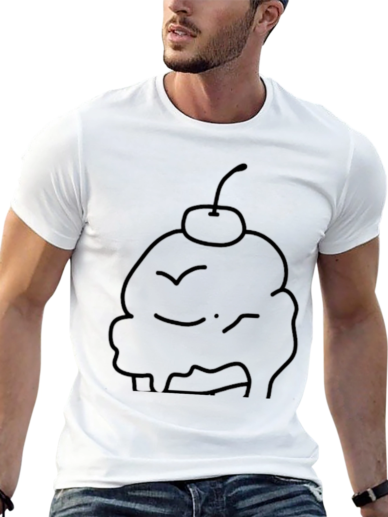 Cupcake T-Shirt - Black Cotton Graphic Tee