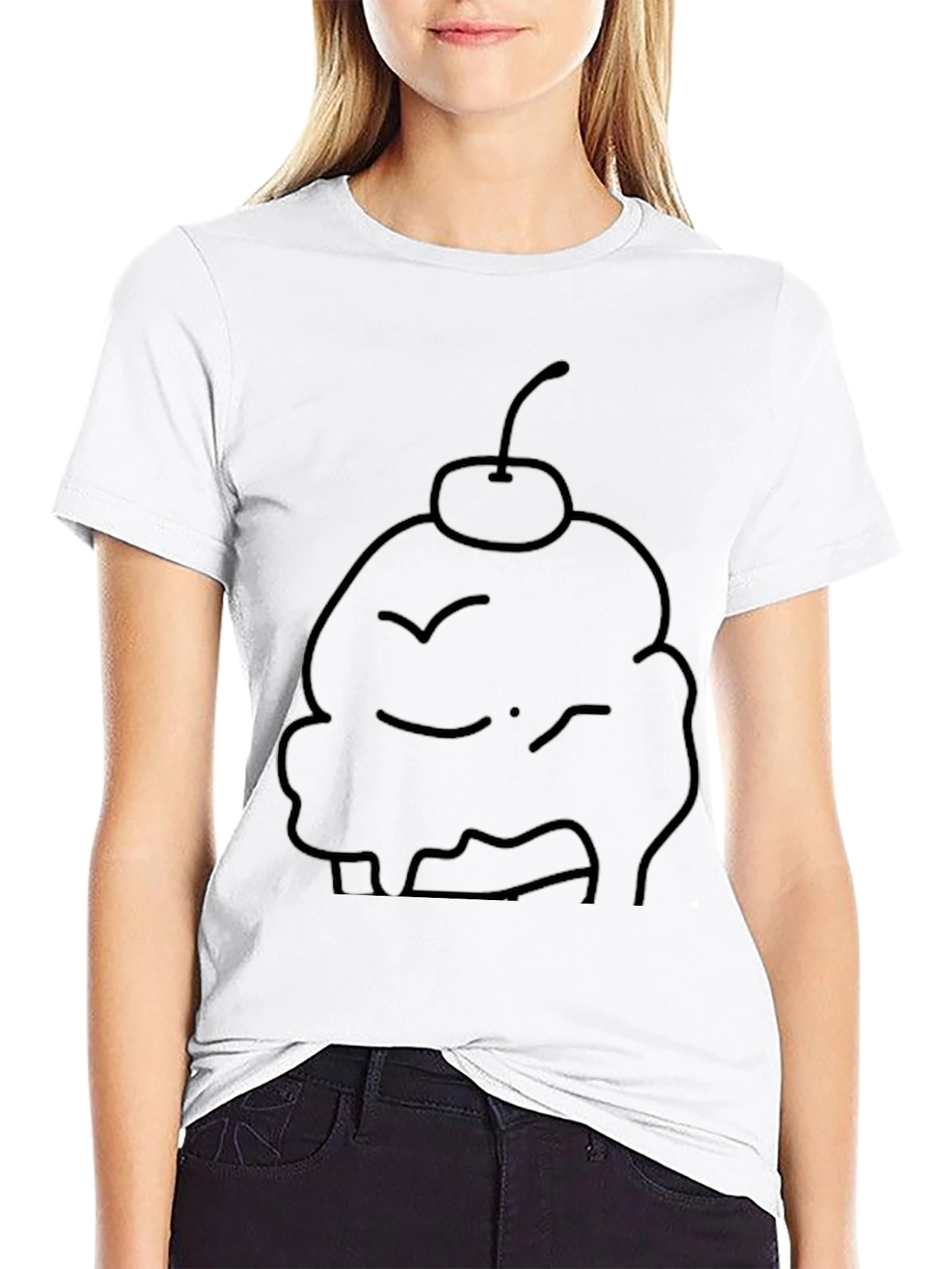 Cupcake T-Shirt - Black Cotton Graphic Tee