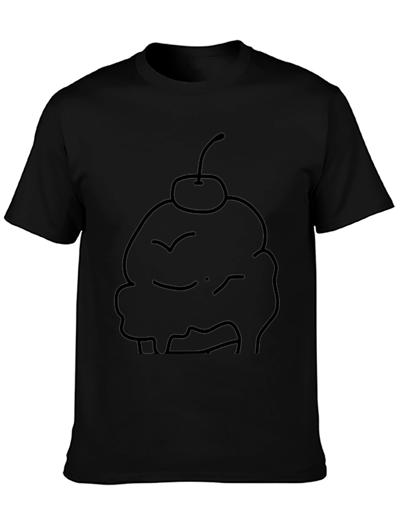 Cupcake T-Shirt - Black Cotton Graphic Tee
