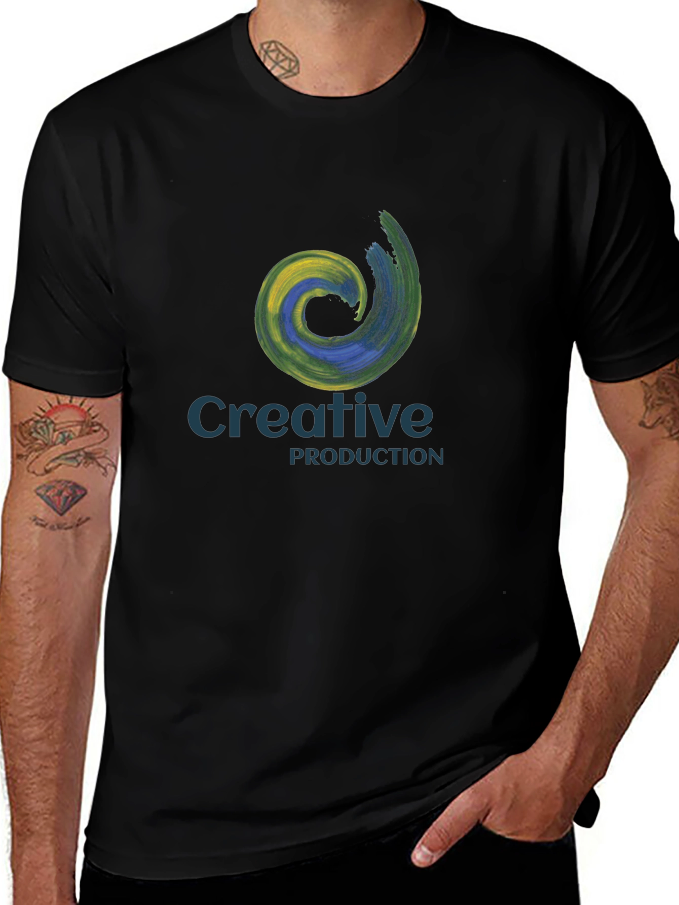 Creative Production Black Graphic Tee