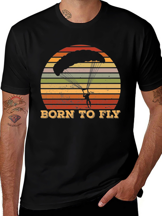 Born To Fly Vintage Parachute T-Shirt