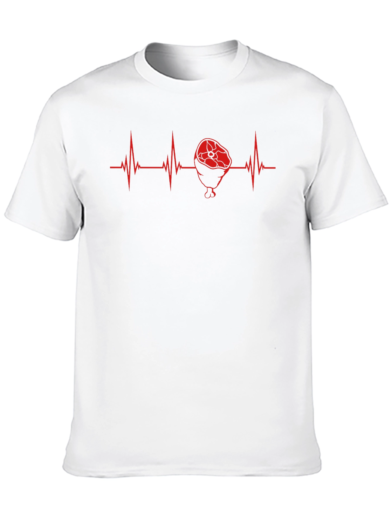 Meat Heartbeat T-Shirt - Funny BBQ Lover Tee