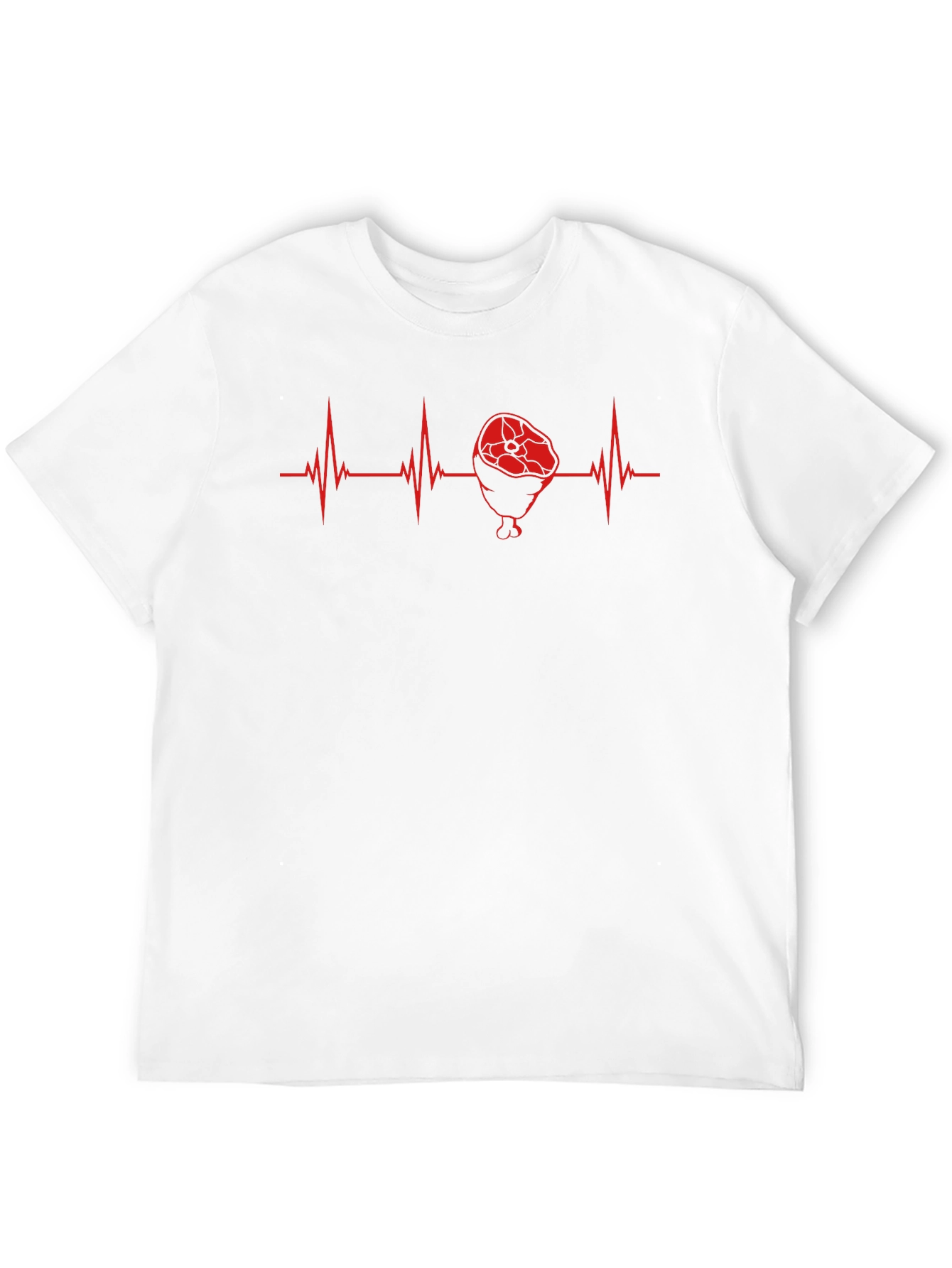 Meat Heartbeat T-Shirt - Funny BBQ Lover Tee