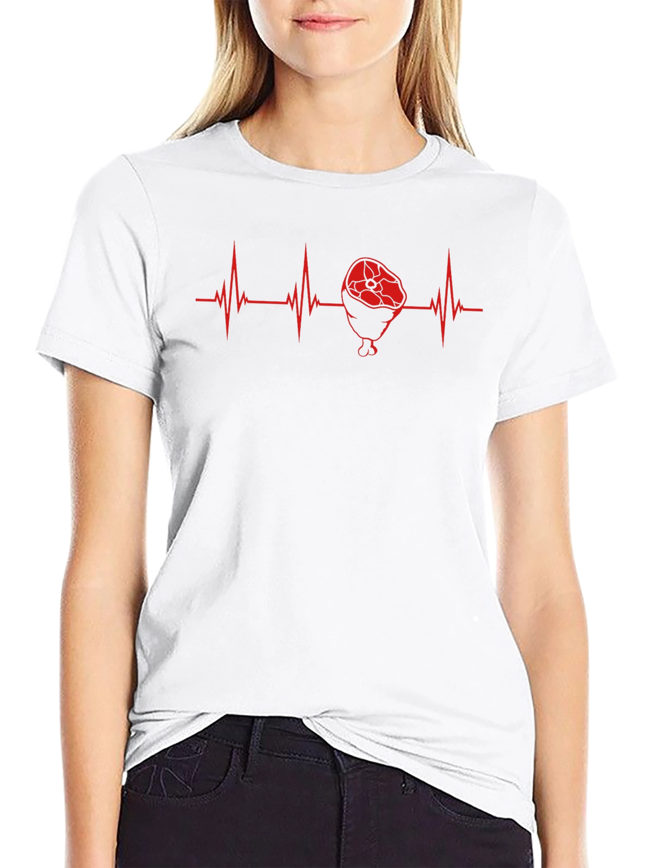 Meat Heartbeat T-Shirt - Funny BBQ Lover Tee