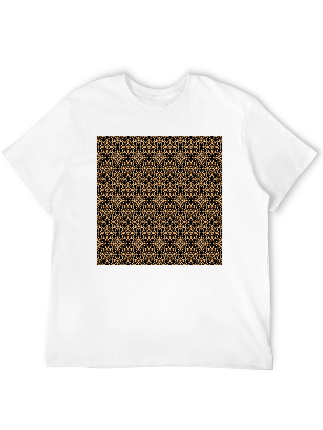 Elegant Pattern Black T-Shirt