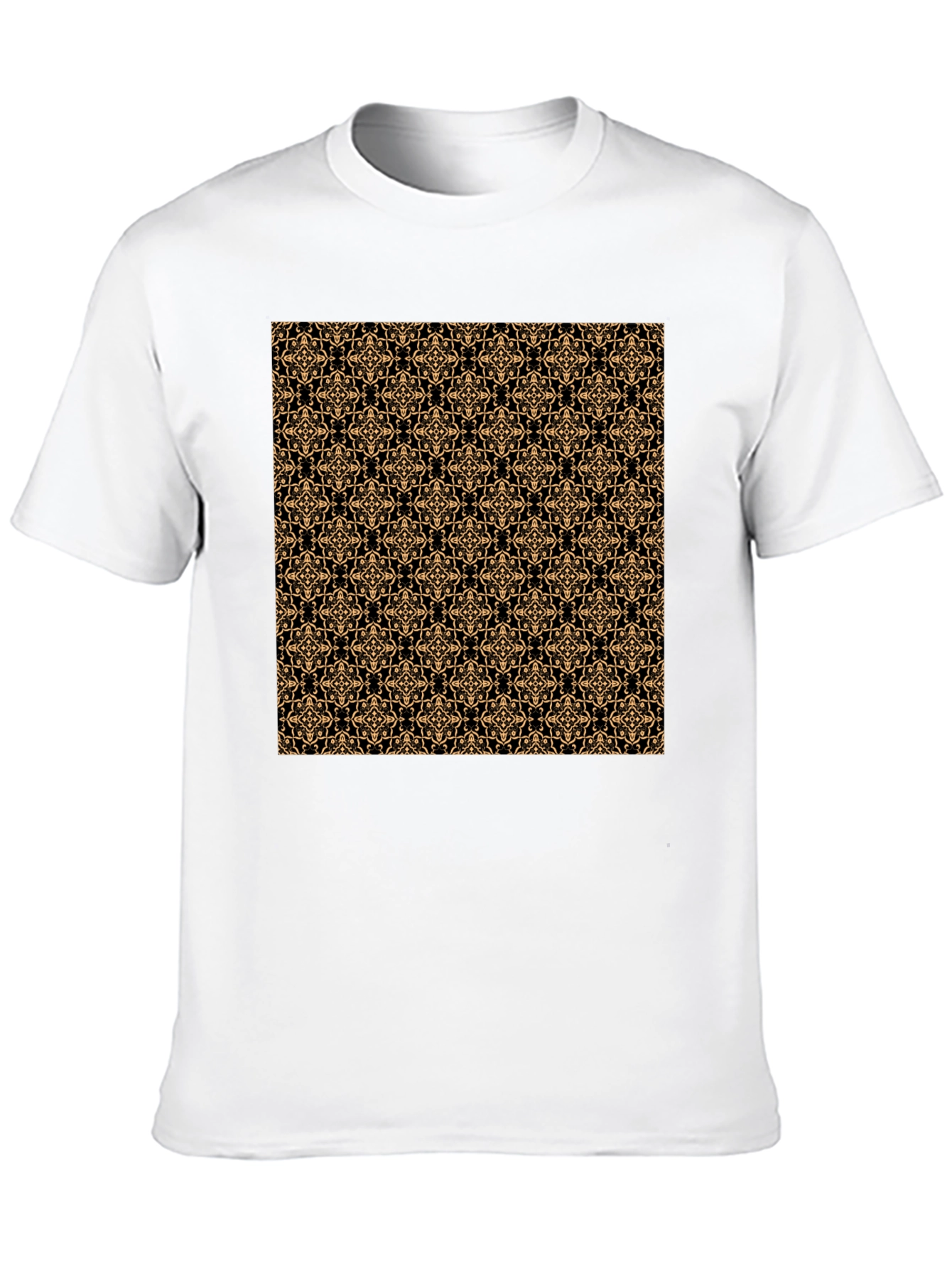 Elegant Pattern Black T-Shirt