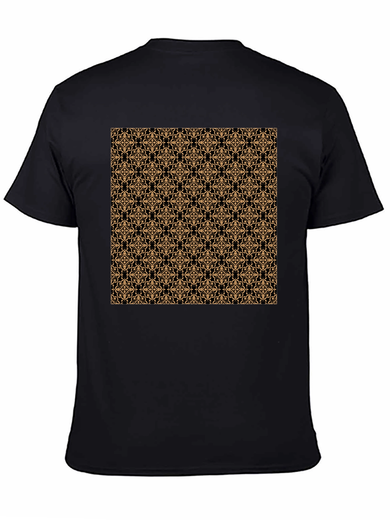 Elegant Pattern Black T-Shirt