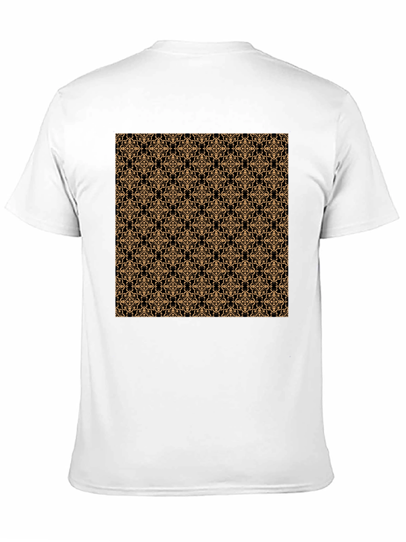 Elegant Pattern Black T-Shirt