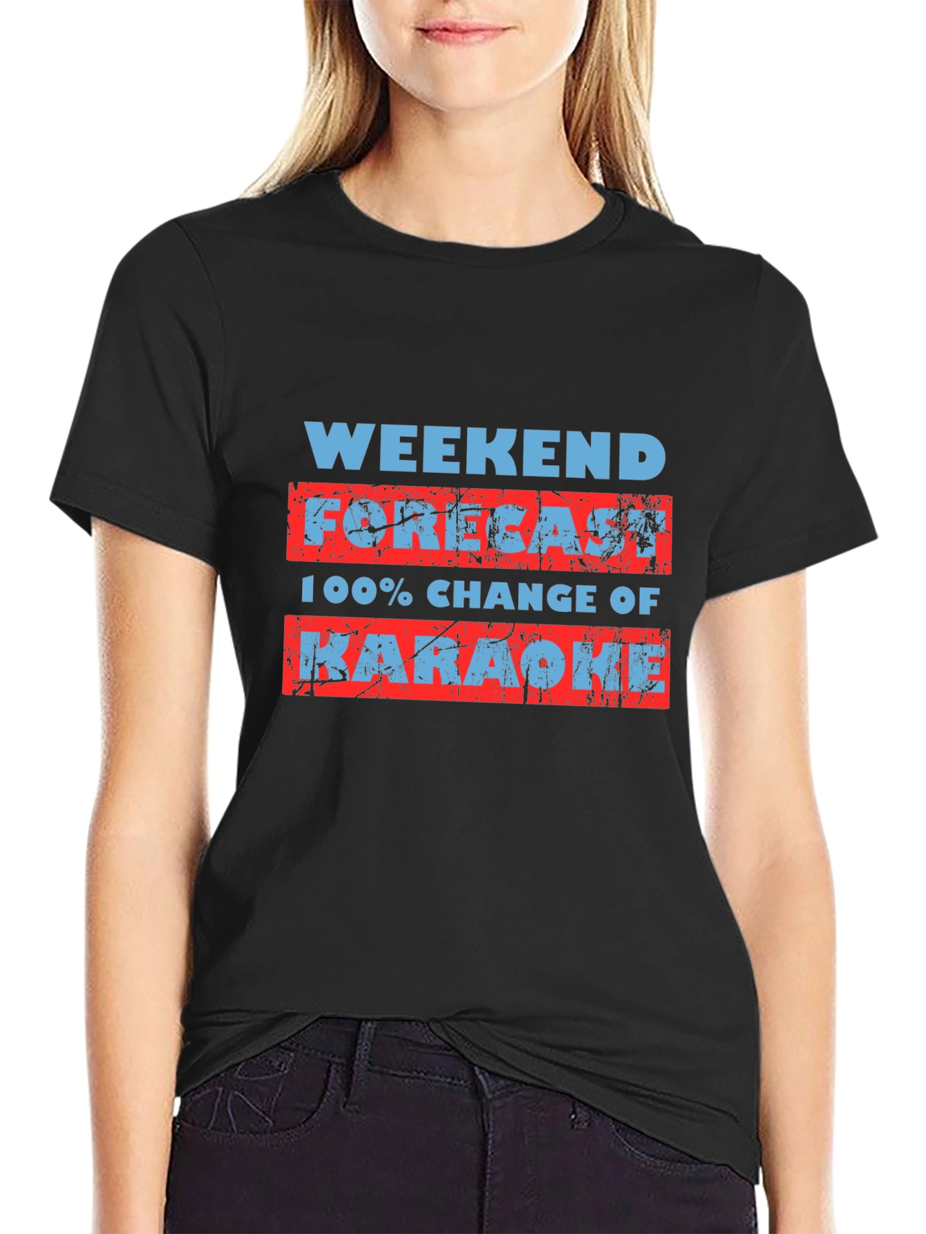 Weekend Karaoke Forecast Graphic T-Shirt