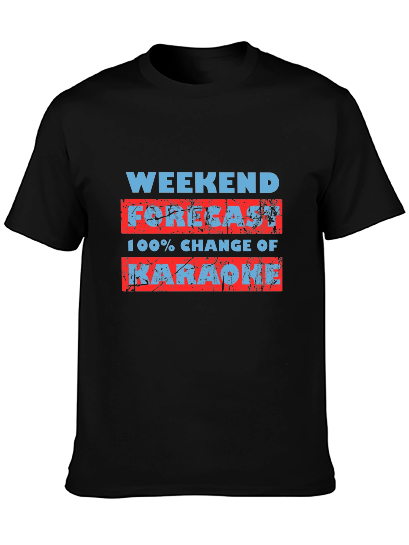 Weekend Karaoke Forecast Graphic T-Shirt