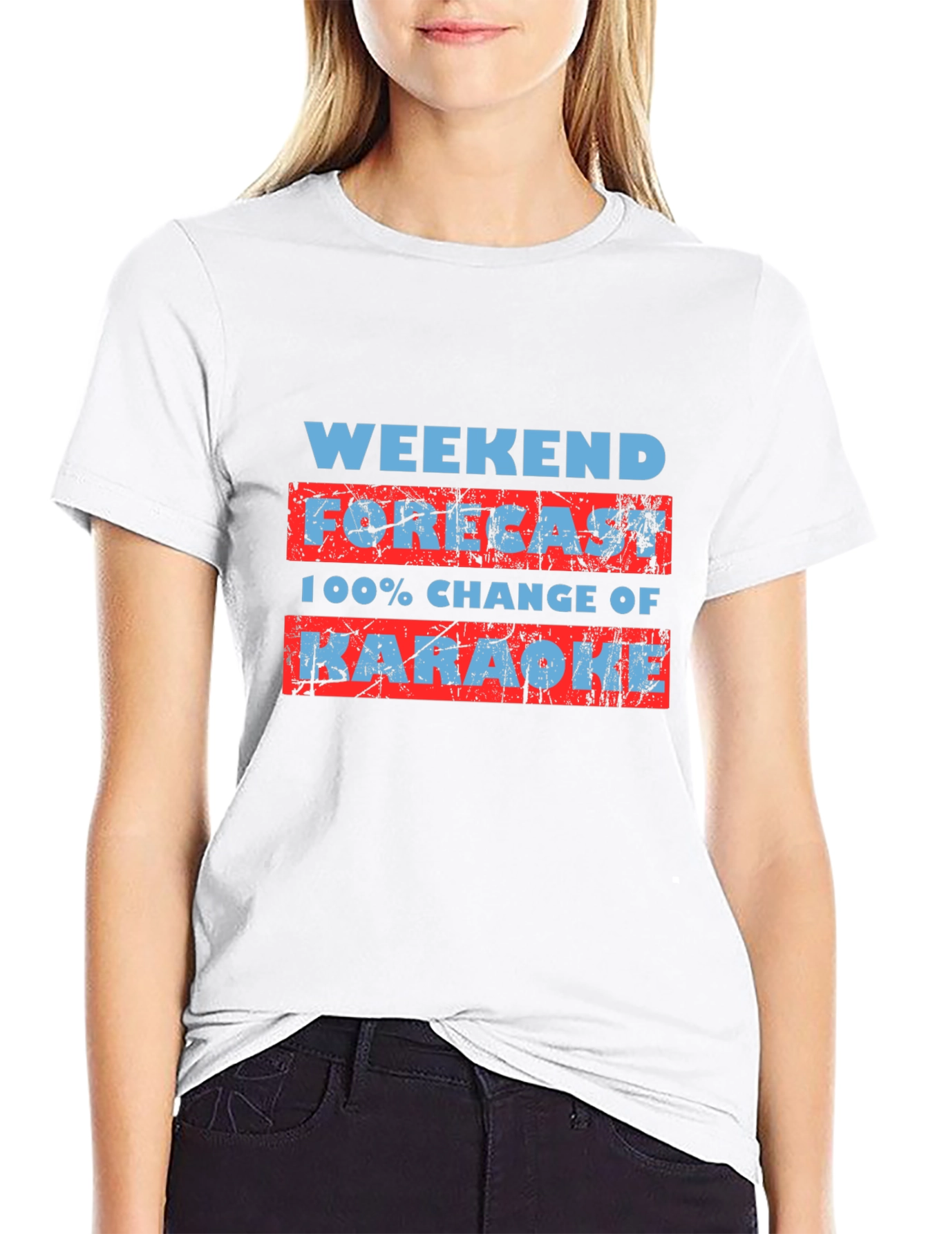 Weekend Karaoke Forecast Graphic T-Shirt