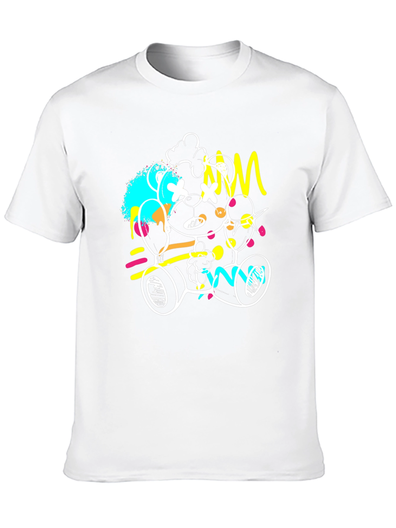 Abstract Teddy Bear Graphic Tee