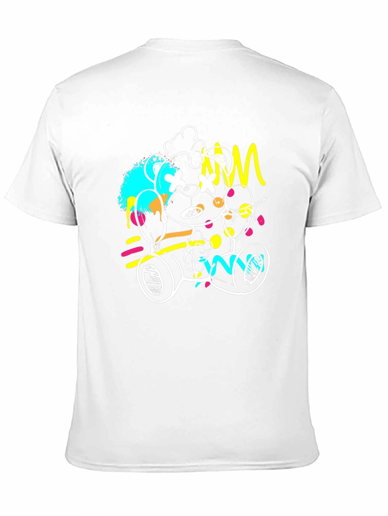 Abstract Teddy Bear Graphic Tee