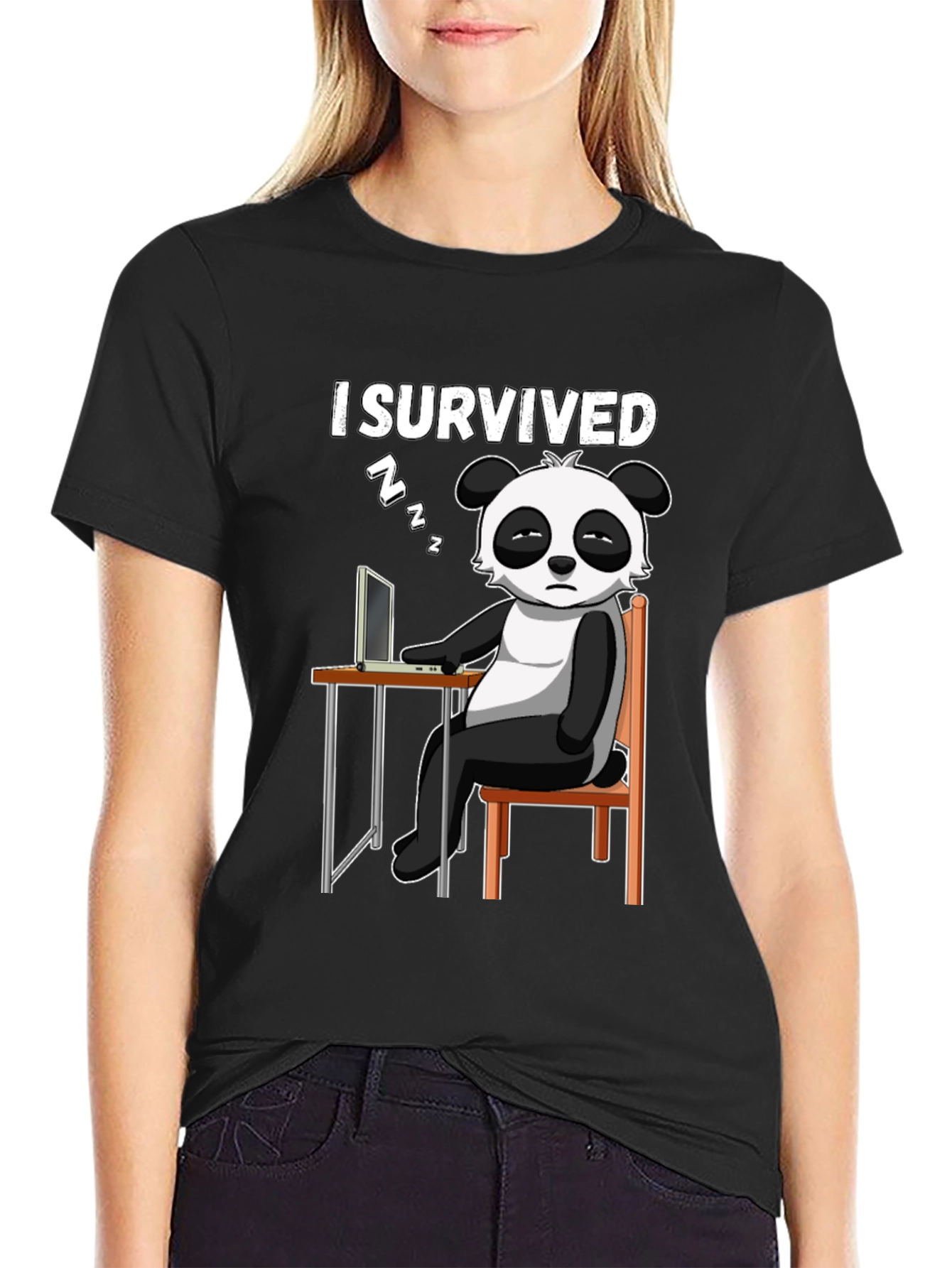 I Survived Panda Graphic T-Shirt
