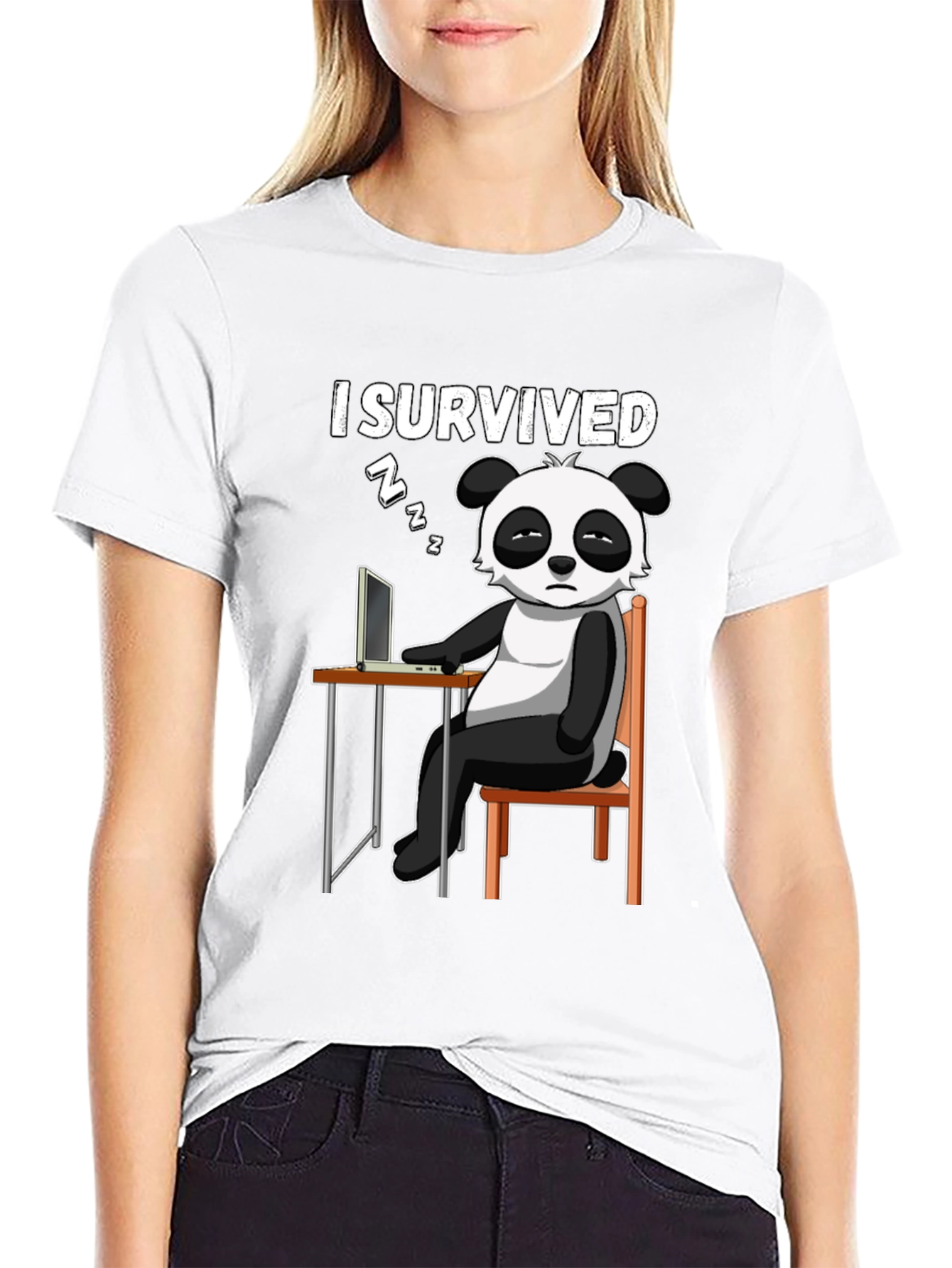 I Survived Panda Graphic T-Shirt