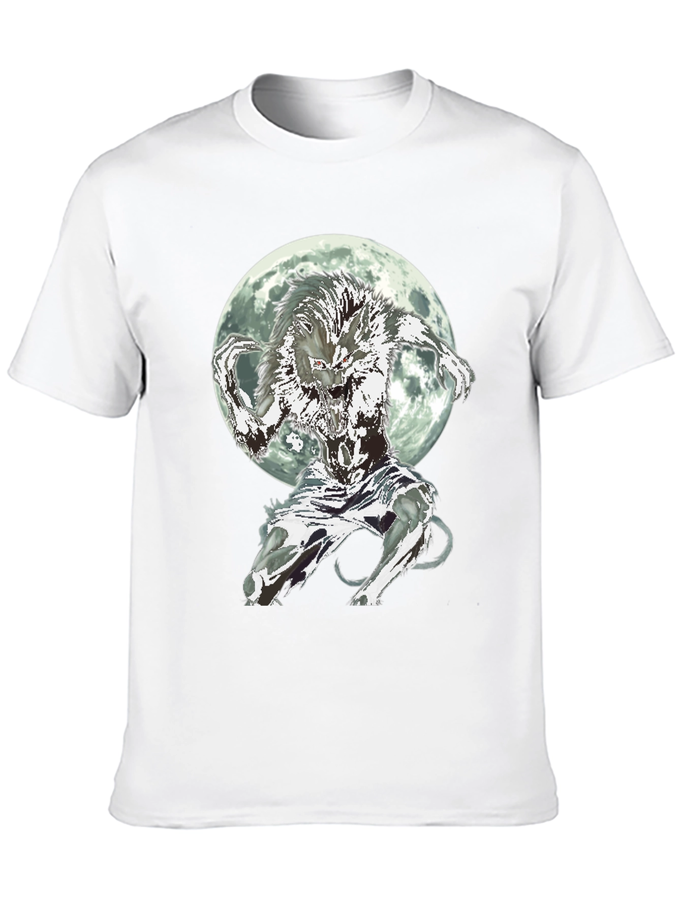 Werewolf Moon Graphic Tee - Black Cotton