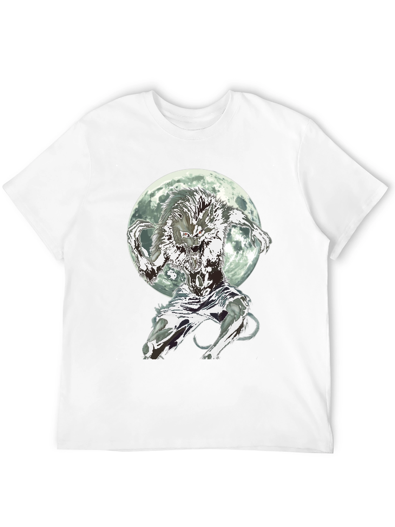 Werewolf Moon Graphic Tee - Black Cotton