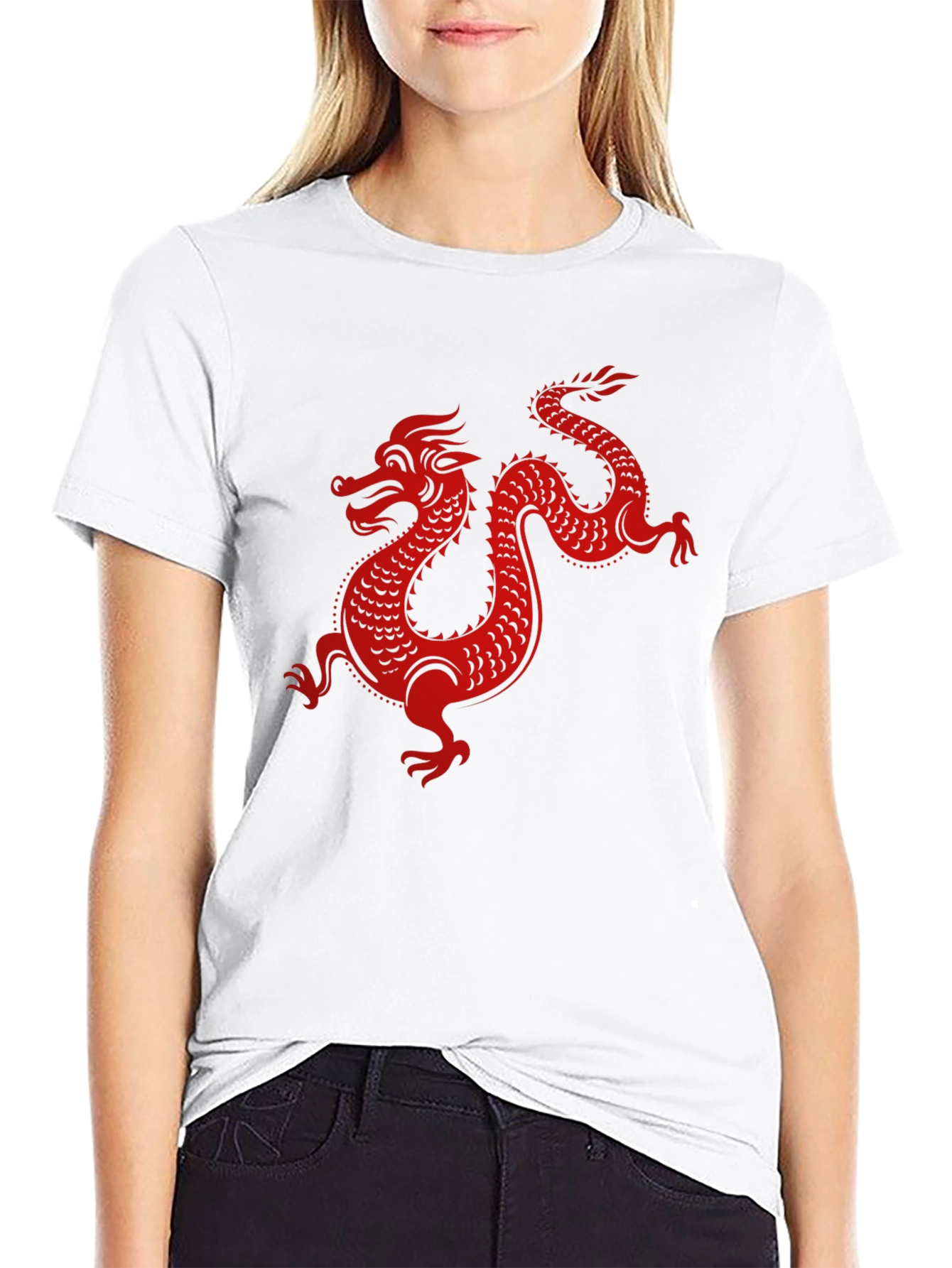 Red Dragon Graphic Black T-Shirt