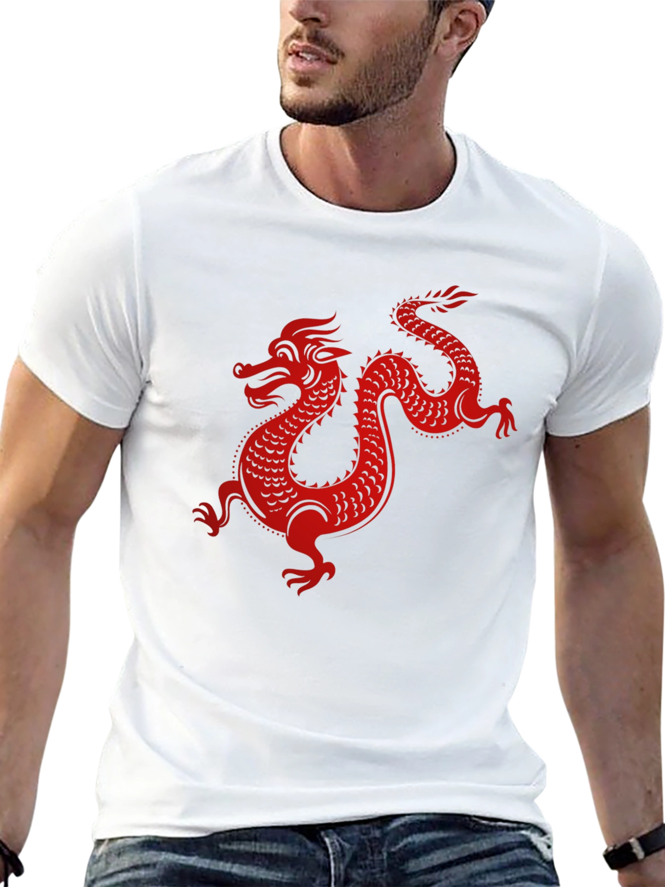Red Dragon Graphic Black T-Shirt