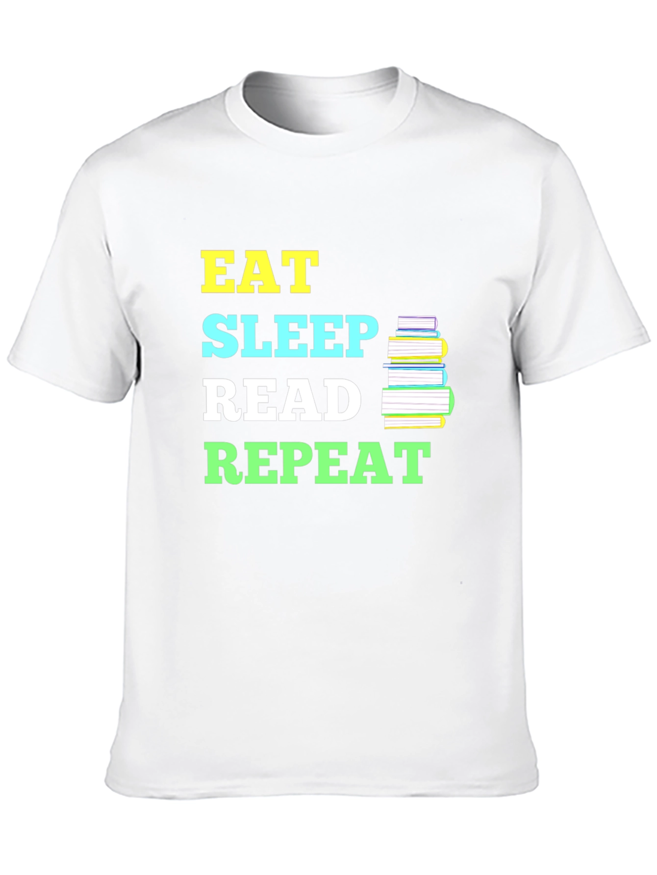 Eat Sleep Read Repeat T-Shirt - Book Lover Tee