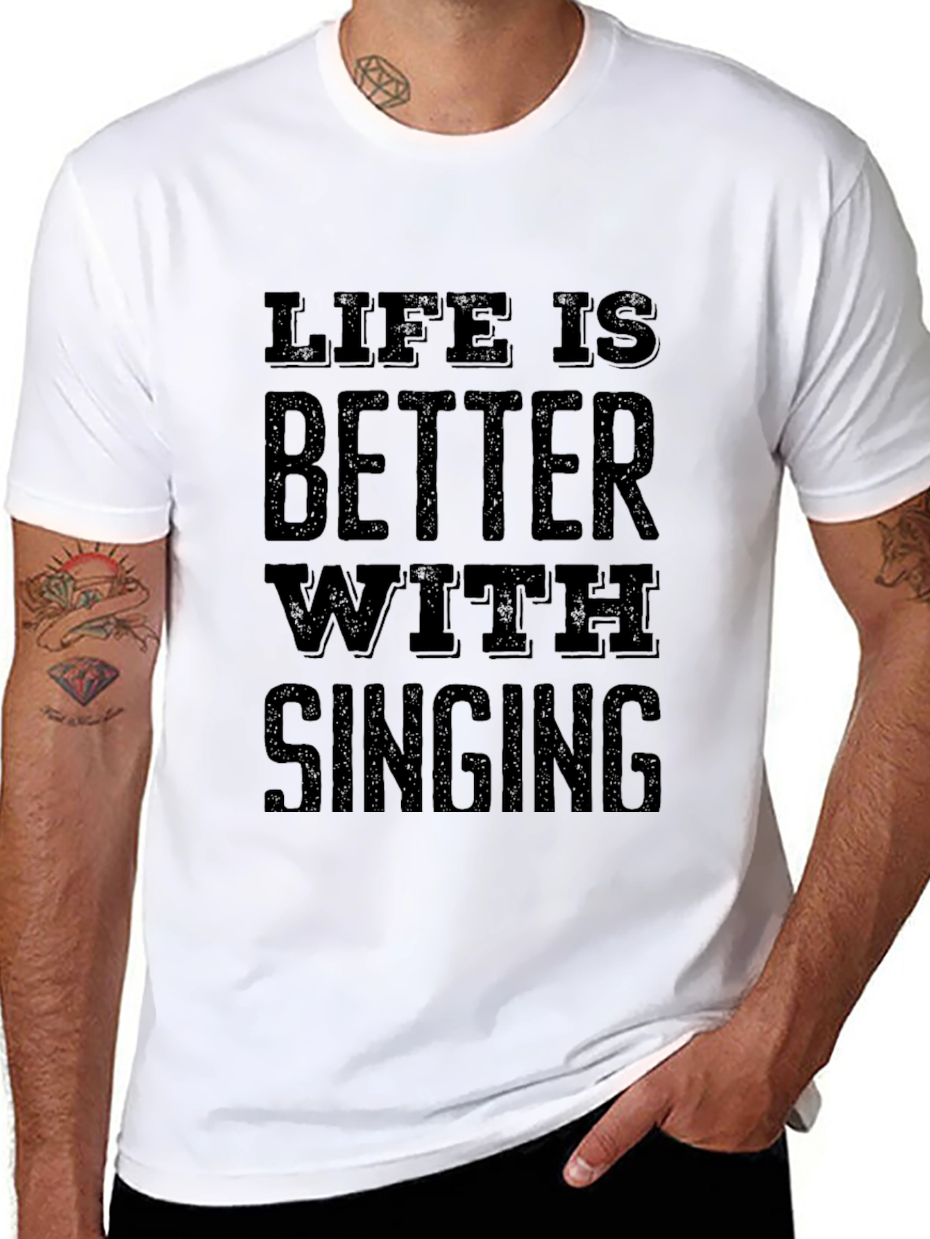 Life is Better with Singing - Black T-Shirt