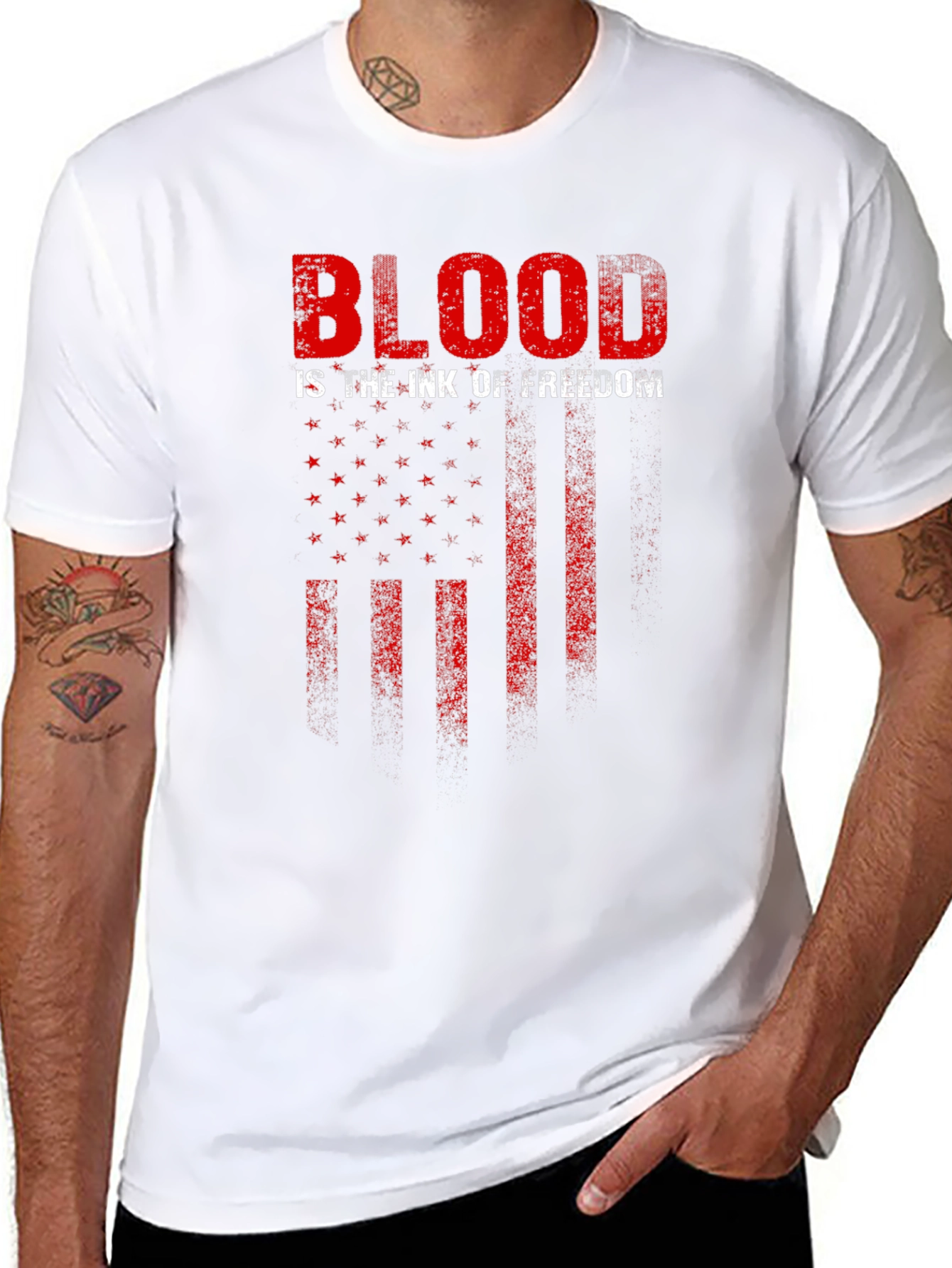 Blood is the Ink of Freedom Graphic T-Shirt