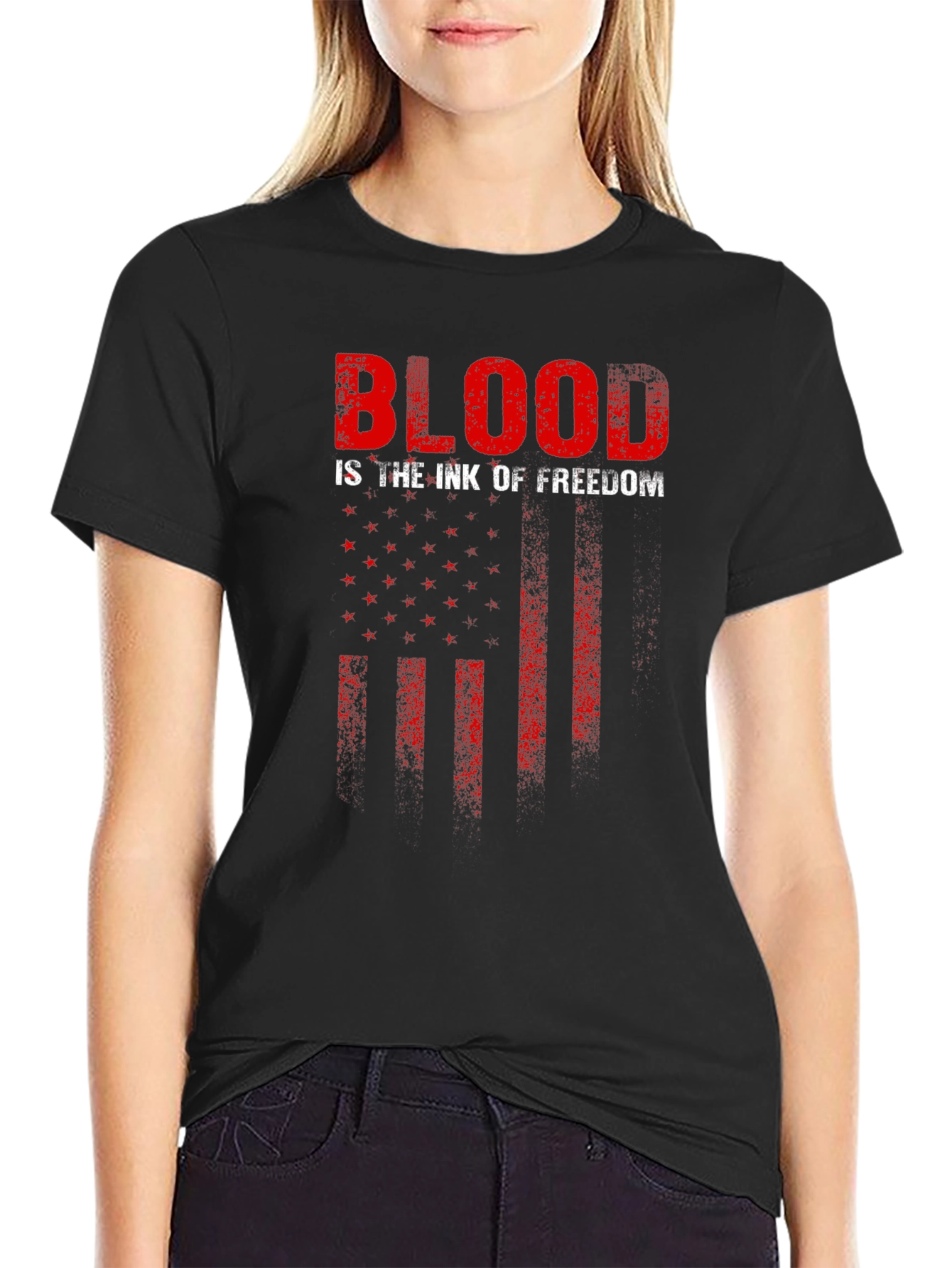 Blood is the Ink of Freedom Graphic T-Shirt