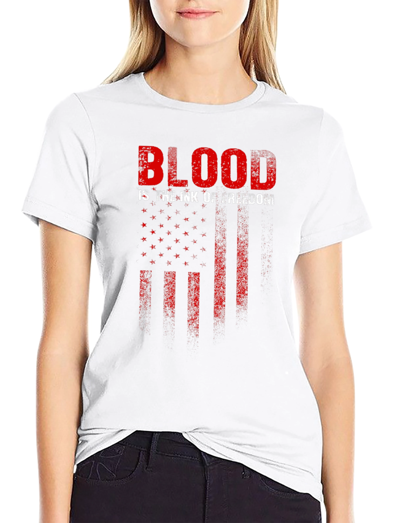 Blood is the Ink of Freedom Graphic T-Shirt