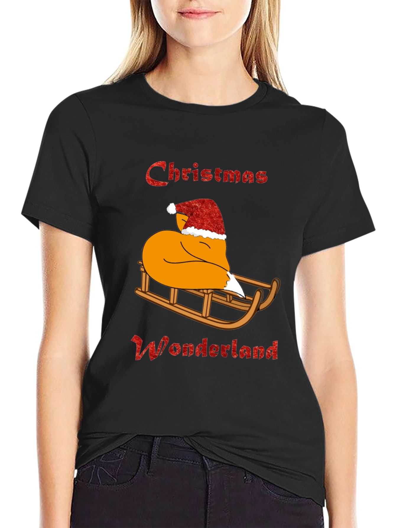 Christmas Wonderland Fox Graphic Tee