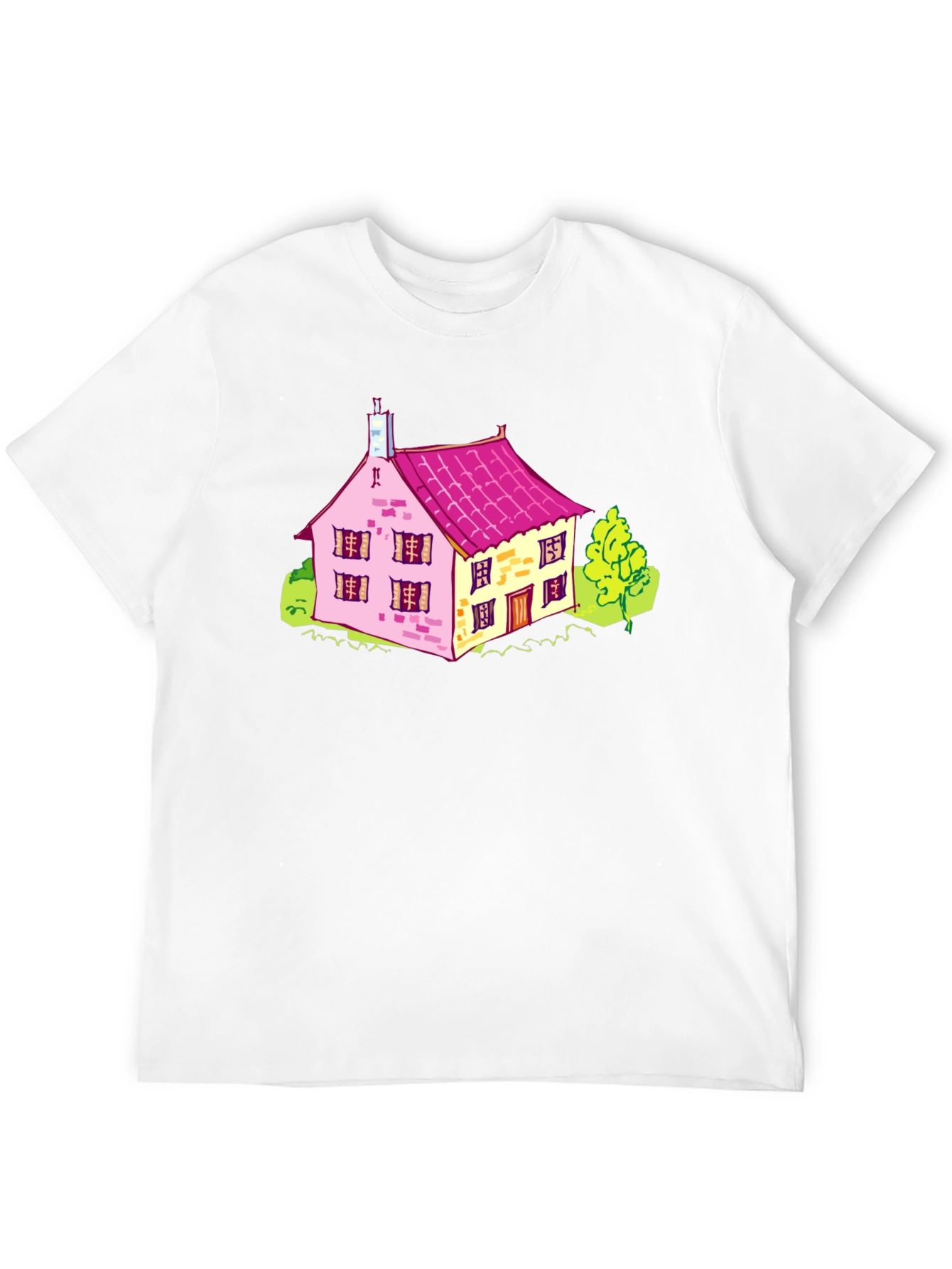 Cartoon House Graphic T-Shirt