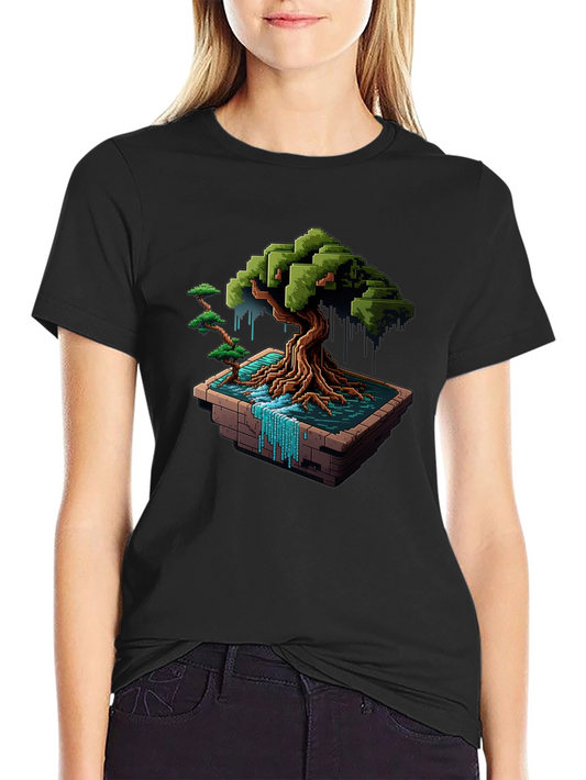 Pixel Art Bonsai T-Shirt - Unique Gamer Style