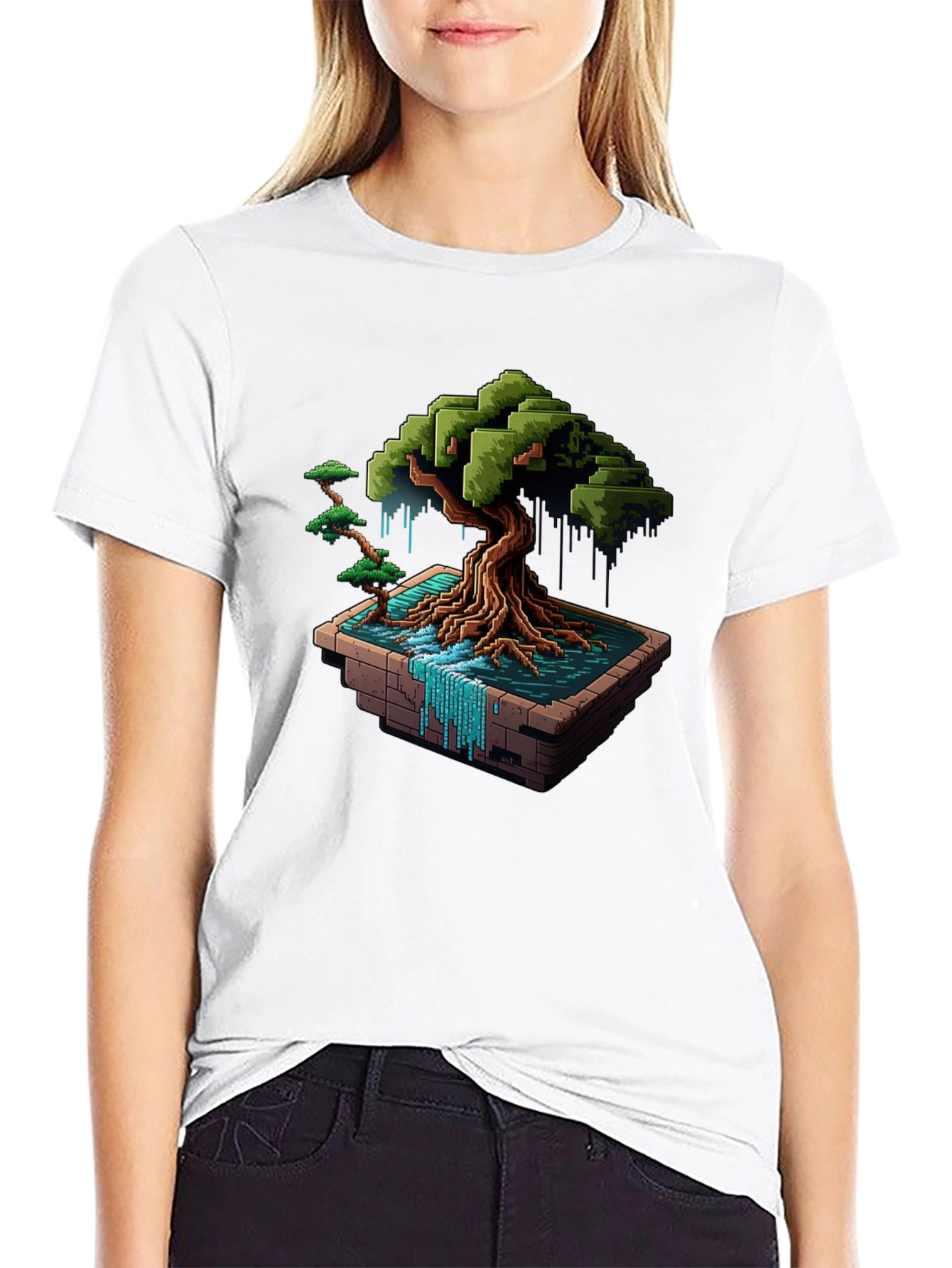 Pixel Art Bonsai T-Shirt - Unique Gamer Style