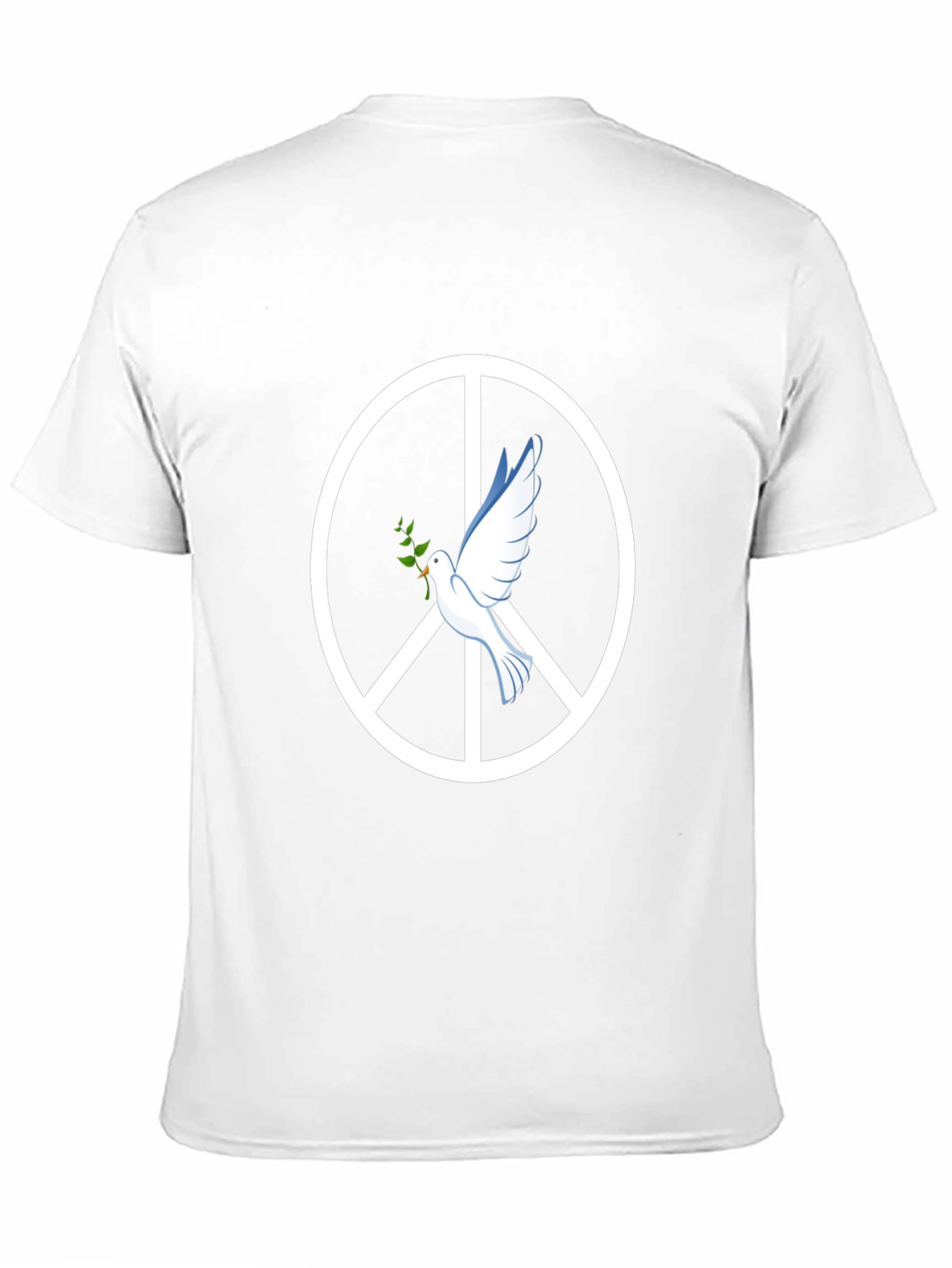 Peace Dove Graphic Tee - Black Cotton T-Shirt