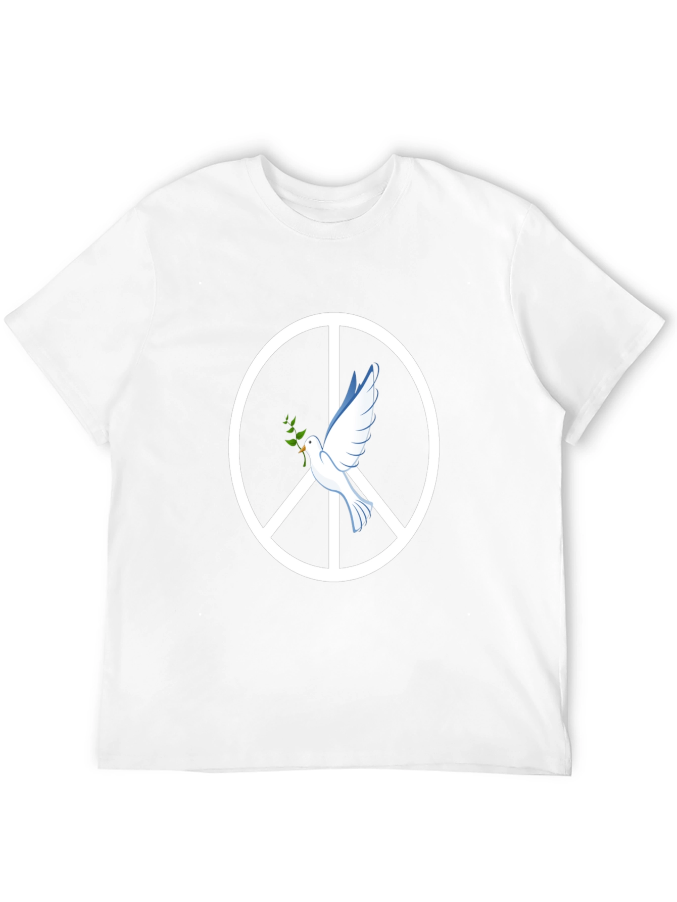 Peace Dove Graphic Tee - Black Cotton T-Shirt