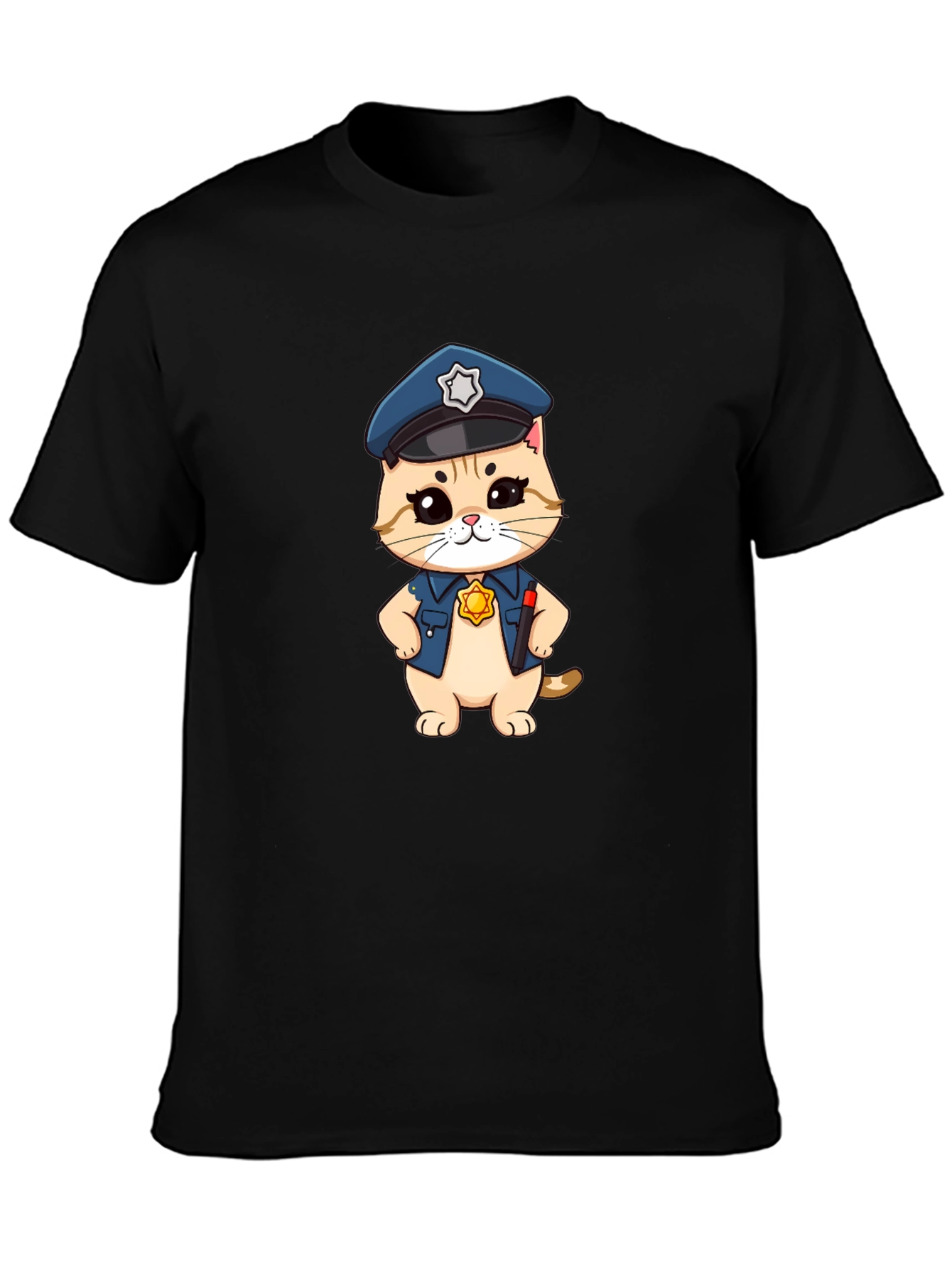 Cat Cop T-Shirt - Funny Police Kitten Tee