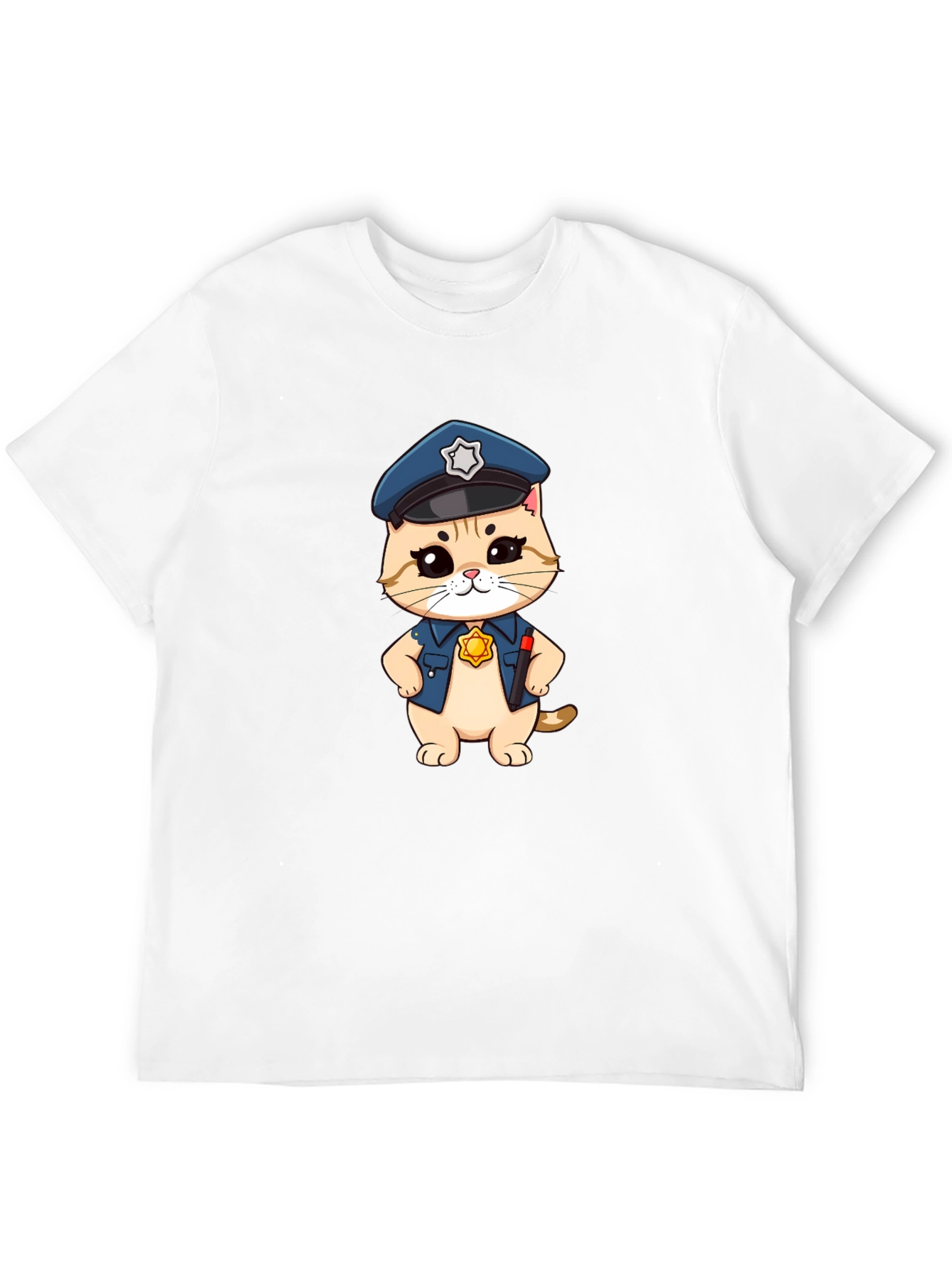 Cat Cop T-Shirt - Funny Police Kitten Tee