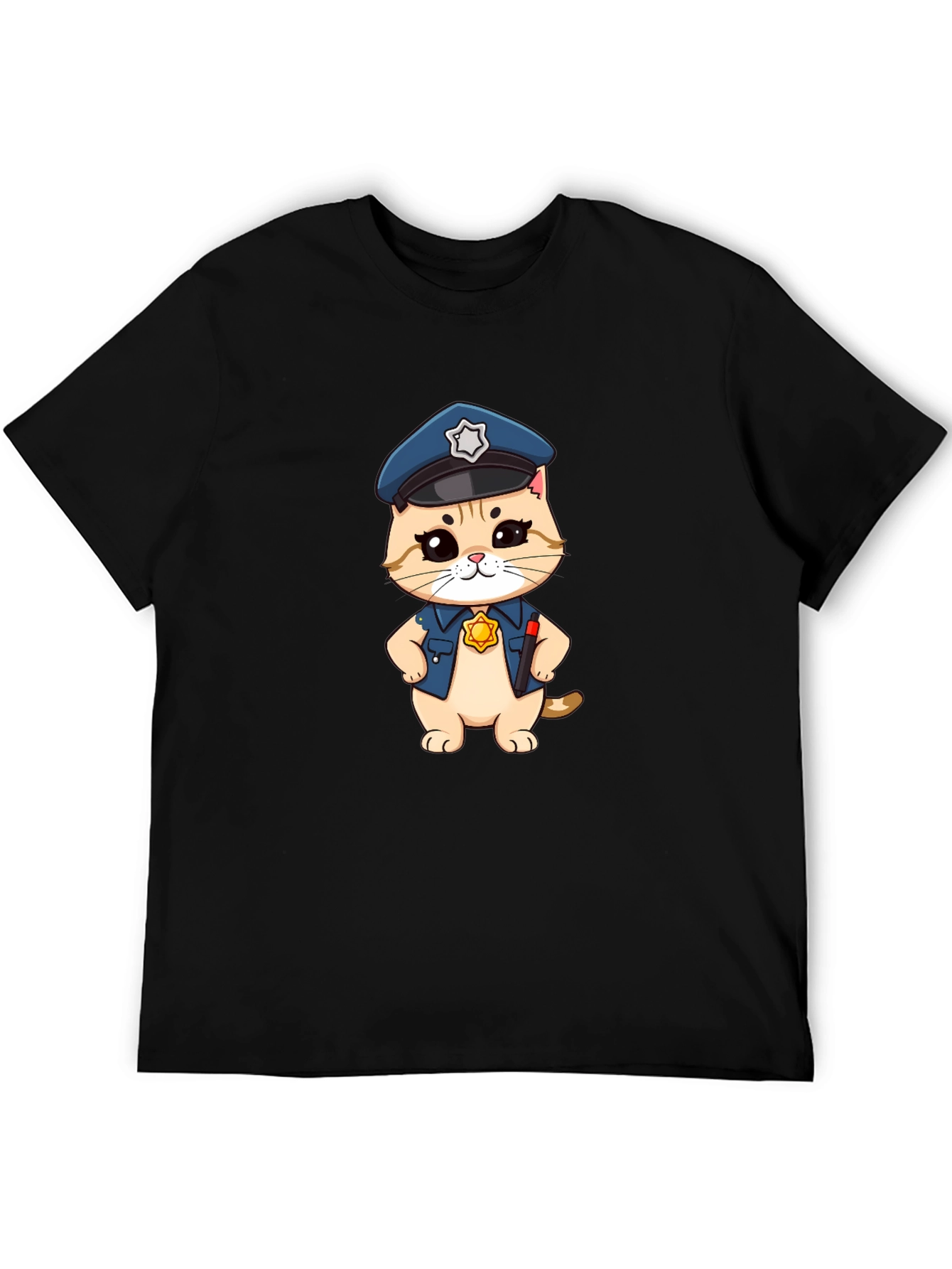 Cat Cop T-Shirt - Funny Police Kitten Tee