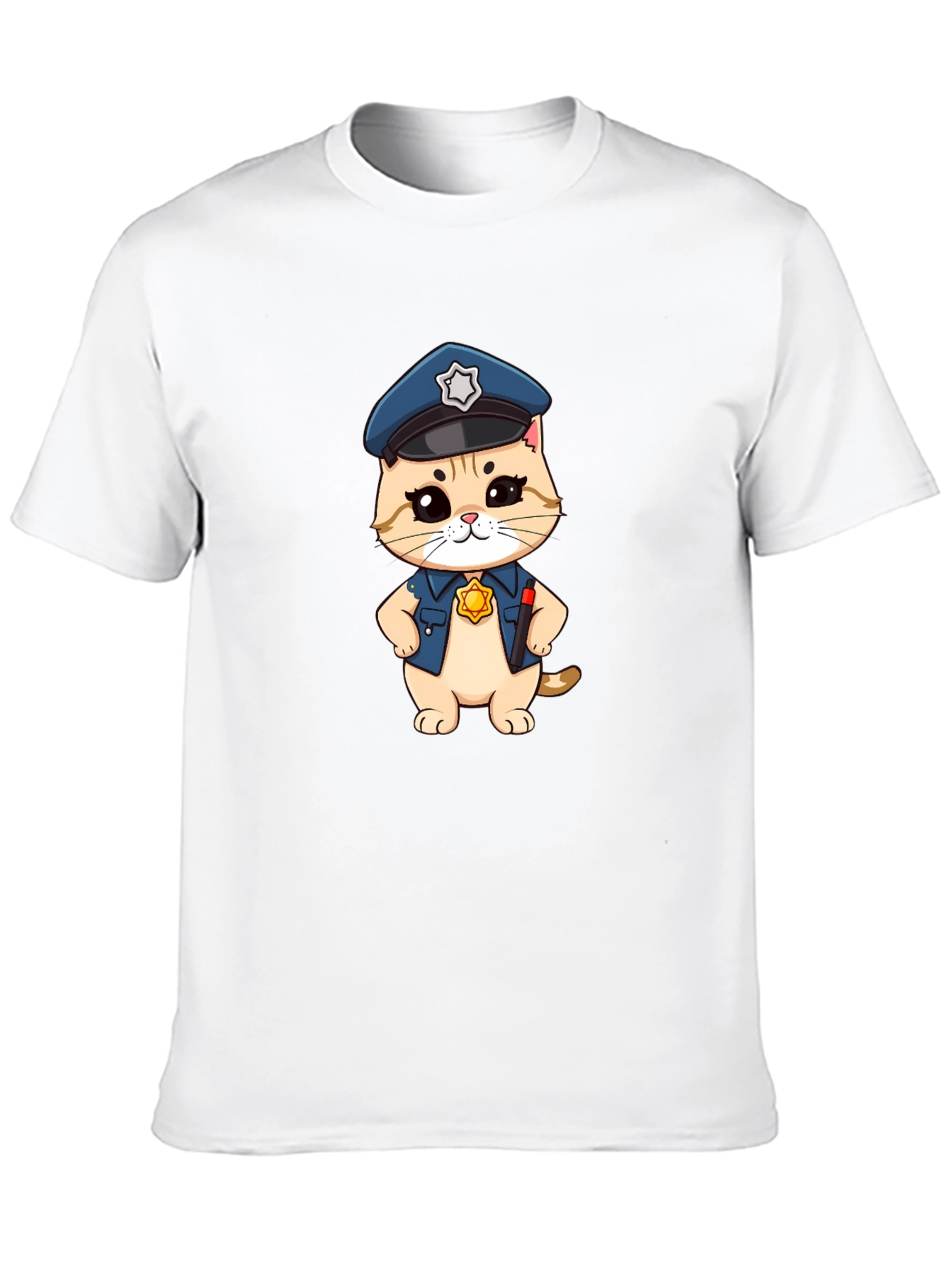 Cat Cop T-Shirt - Funny Police Kitten Tee