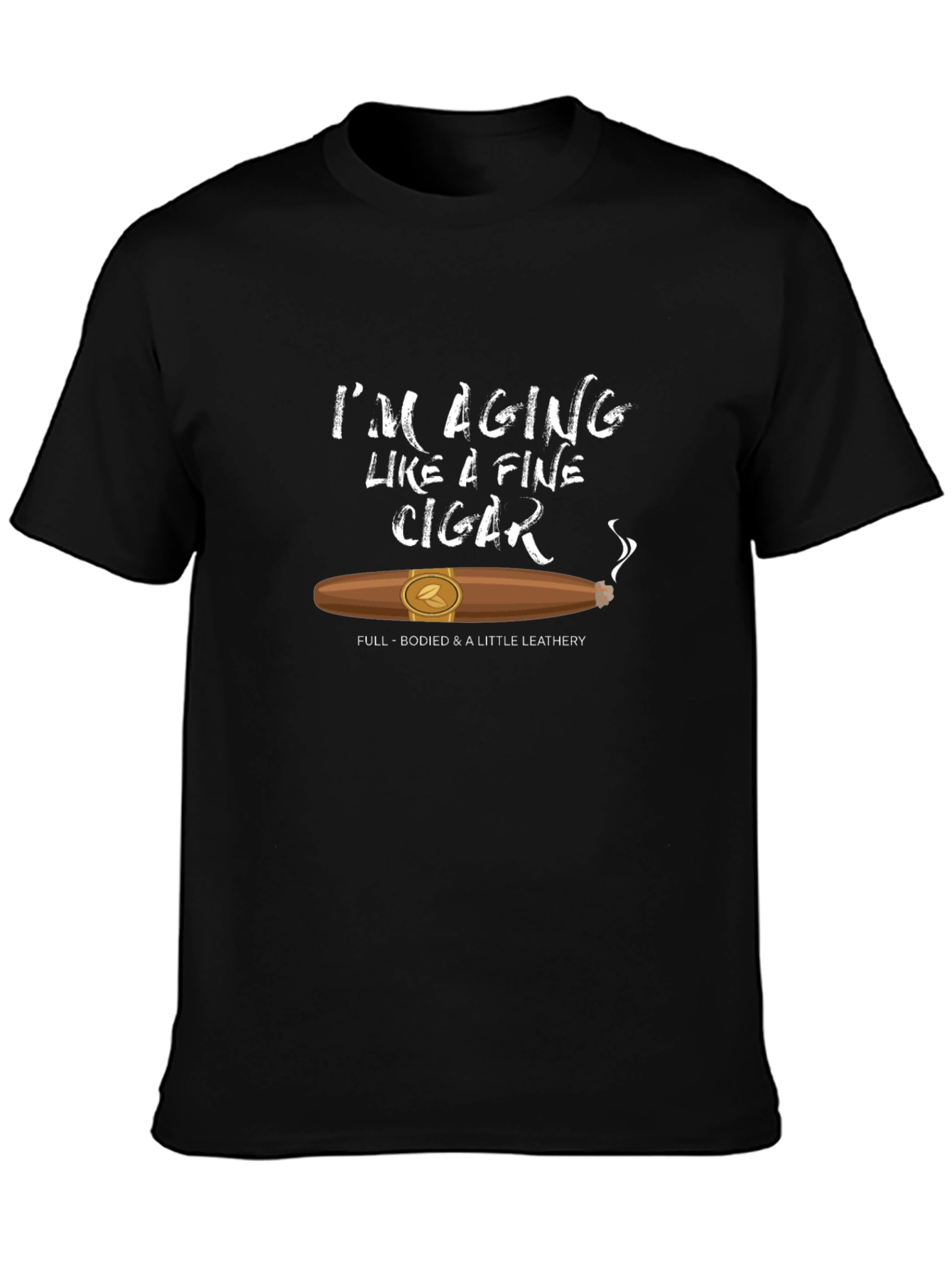 Aging Like Fine Cigar Black Graphic Tee